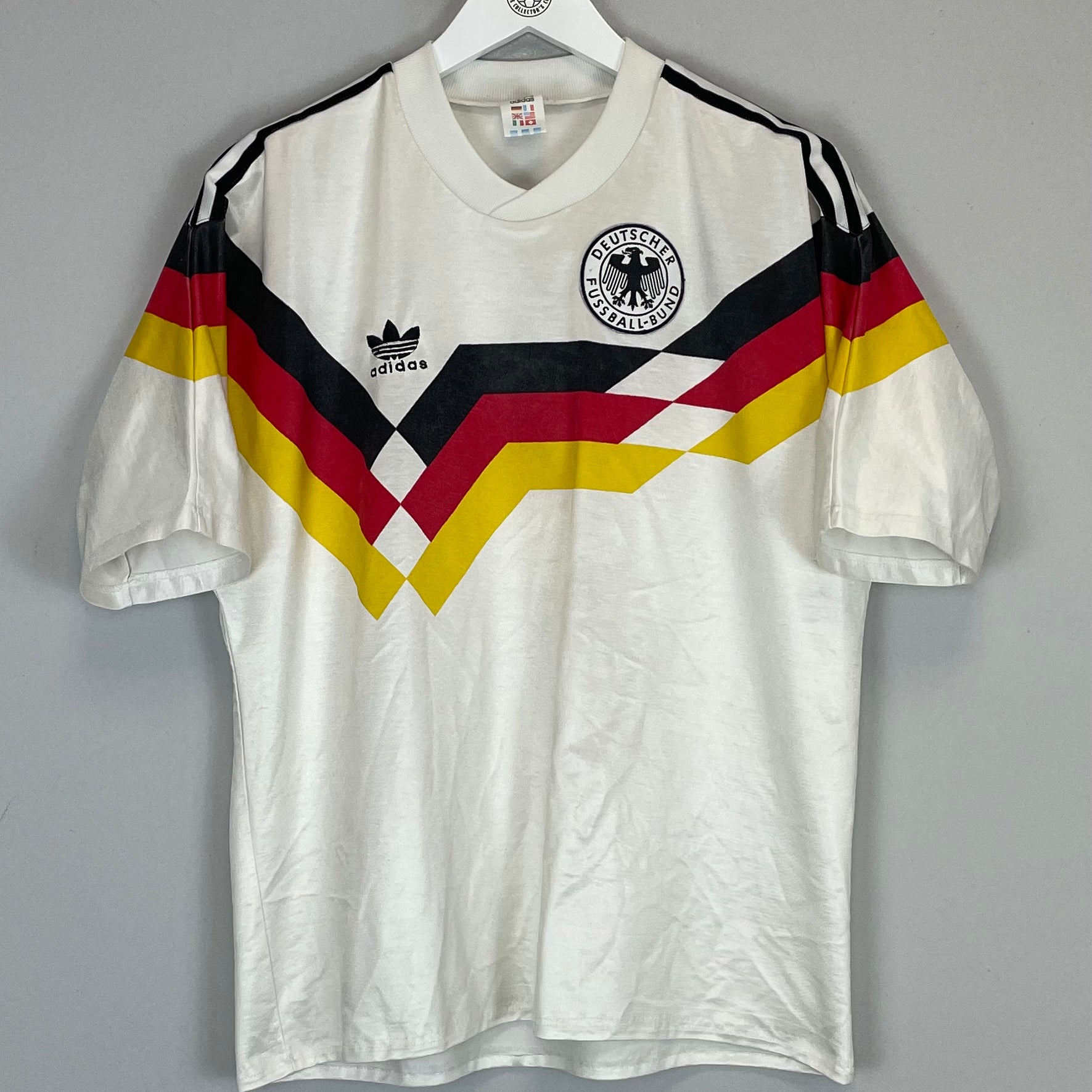 Shop 1988/90 GERMANY HOME SHIRT (M) ADIDAS, classic football shirts, vintage football shirts & retro soccer jerseys at Cult Kits