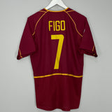 Shop 2002/04 PORTUGAL FIGO #7 HOME SHIRT (M) NIKE, classic football shirts, vintage football shirts & retro soccer jerseys at Cult Kits