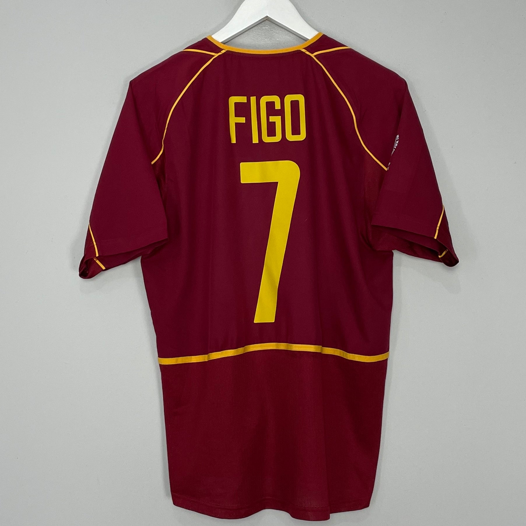 Shop 2002/04 PORTUGAL FIGO #7 HOME SHIRT (M) NIKE, classic football shirts, vintage football shirts & retro soccer jerseys at Cult Kits