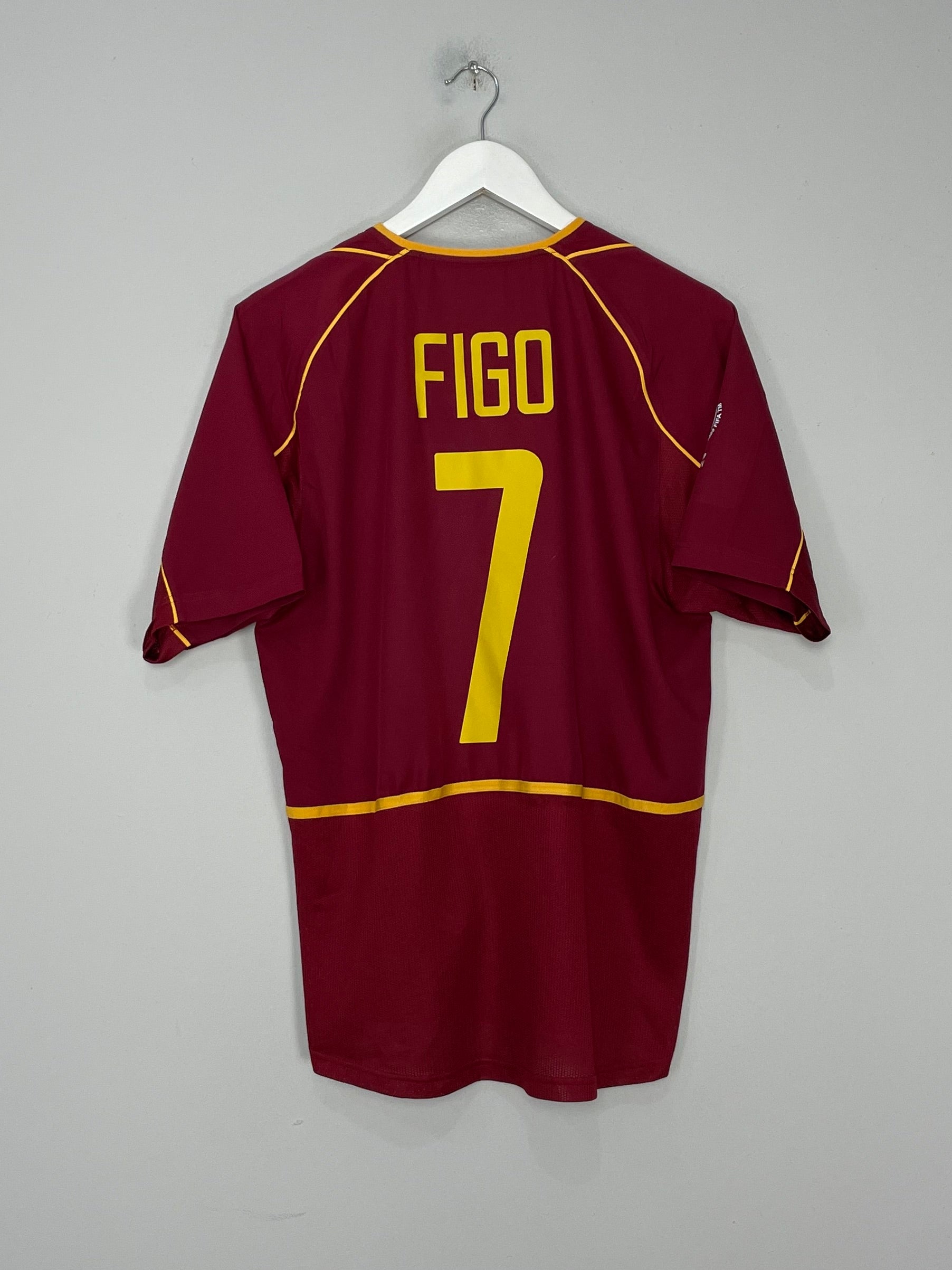 Shop 2002/04 PORTUGAL FIGO #7 HOME SHIRT (M) NIKE, classic football shirts, vintage football shirts & retro soccer jerseys at Cult Kits