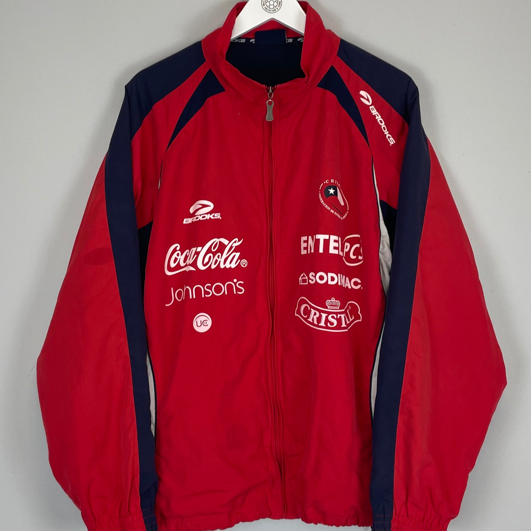 Shop 2007/09 CHILE TRACK JACKET (XL) BROOKS, classic football shirts, vintage football shirts & retro soccer jerseys at Cult Kits