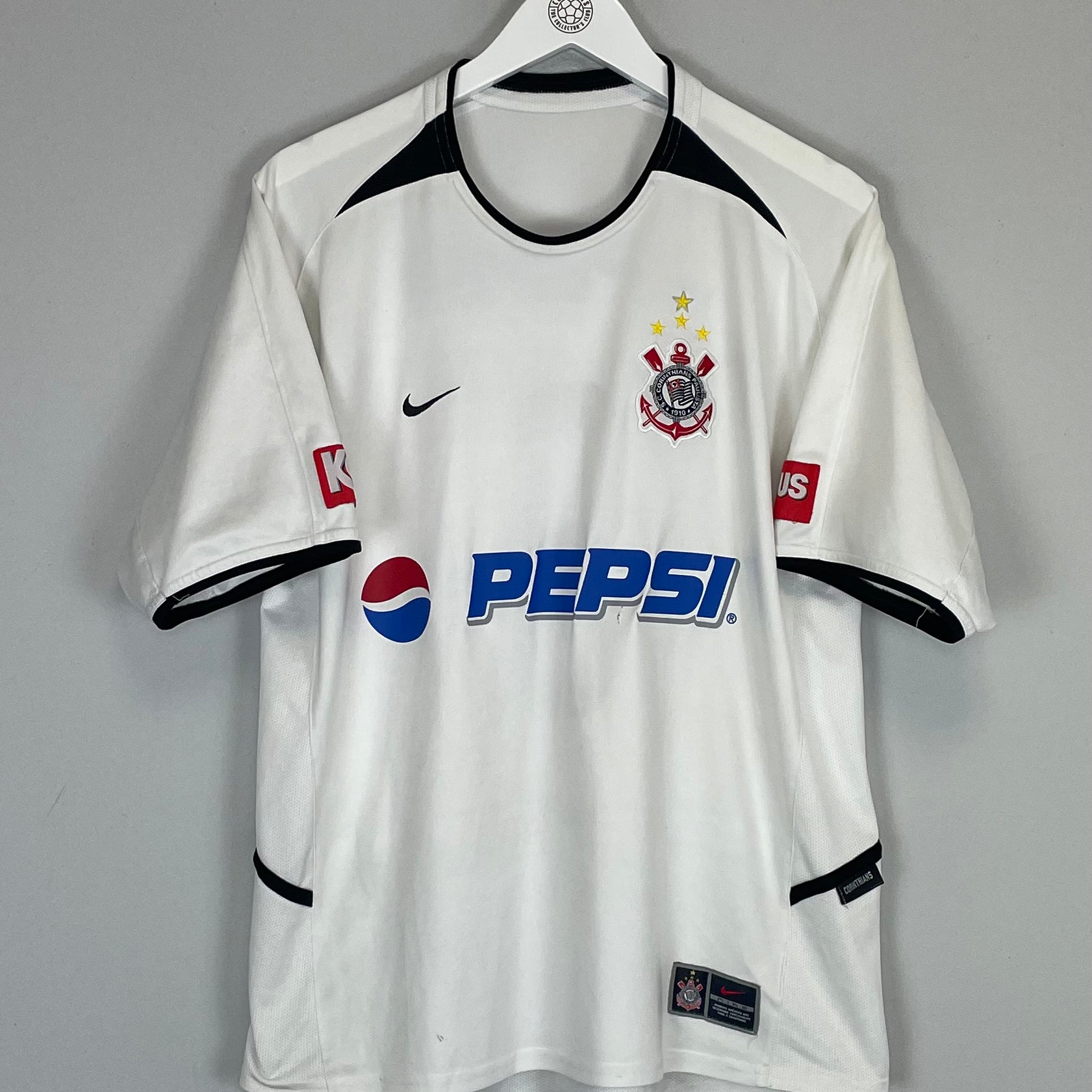 Shop 2003/04 CORINTHIANS #9 HOME SHIRT (M) NIKE, classic football shirts, vintage football shirts & retro soccer jerseys at Cult Kits