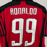 2007/08 AC MILAN RONALDO #99 HOME SHIRT (M) ADIDAS