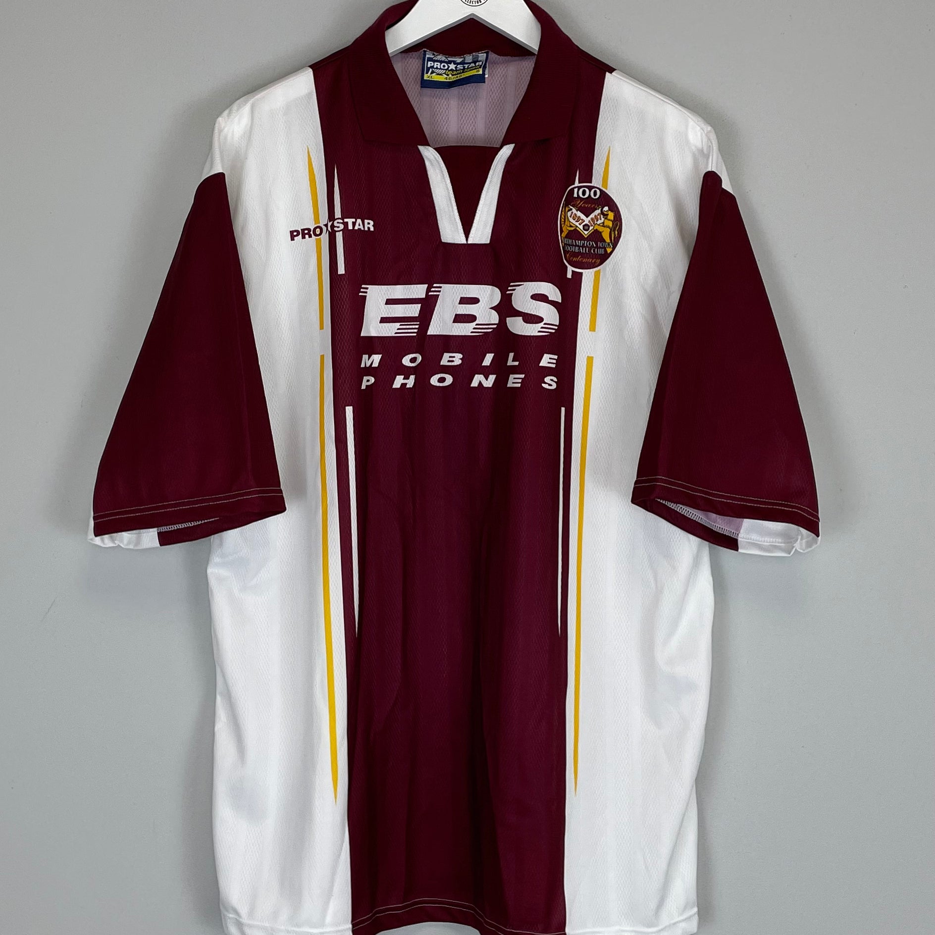 Shop 1997/98 NORTHAMPTON TOWN *CENTENARY* MINT HOME SHIRT (XL) PROSTAR, classic football shirts, vintage football shirts & retro soccer jerseys at Cult Kits