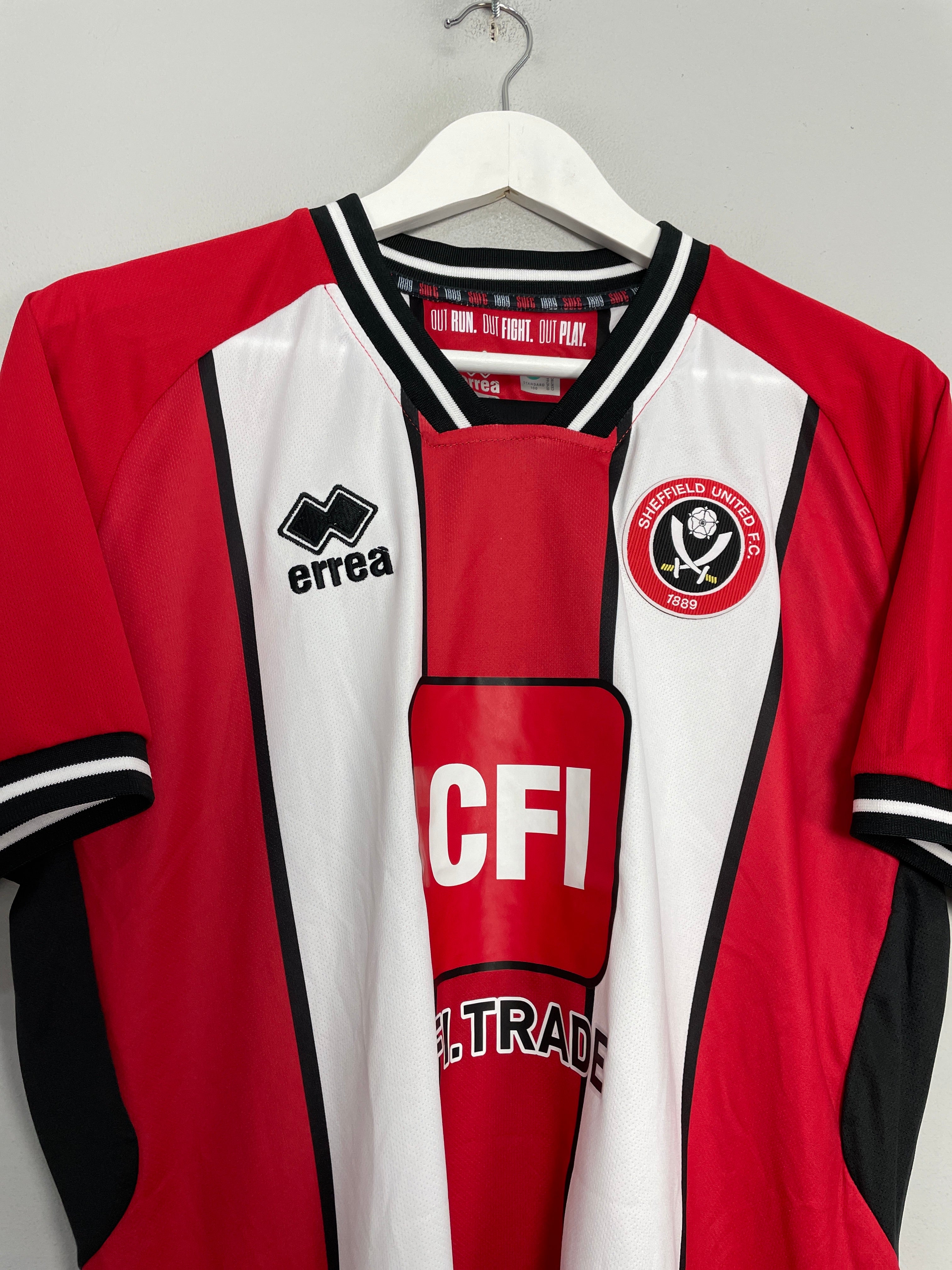 Shop 2023/24 SHEFFIELD UNITED HOME SHIRT (M) ERREA, classic football shirts, vintage football shirts & retro soccer jerseys at Cult Kits