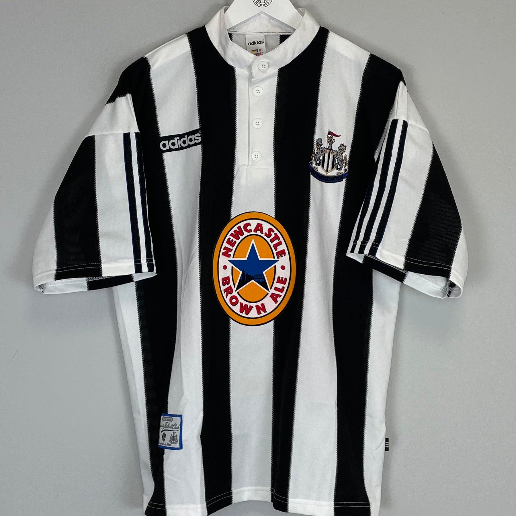 Shop 1995/97 NEWCASTLE UNITED *BNWOT* HOME SHIRT (L) ADIDAS, classic football shirts, vintage football shirts & retro soccer jerseys at Cult Kits