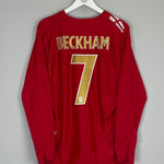 Shop 2006/08 ENGLAND BECKHAM #7 L/S AWAY SHIRT (M) UMBRO, classic football shirts, vintage football shirts & retro soccer jerseys at Cult Kits