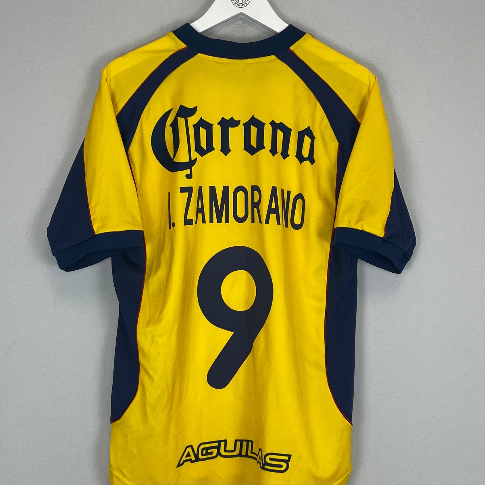 Shop 2001/02 CLUB AMERICA ZAMORANO #9 HOME SHIRT (M) NIKE, classic football shirts, vintage football shirts & retro soccer jerseys at Cult Kits