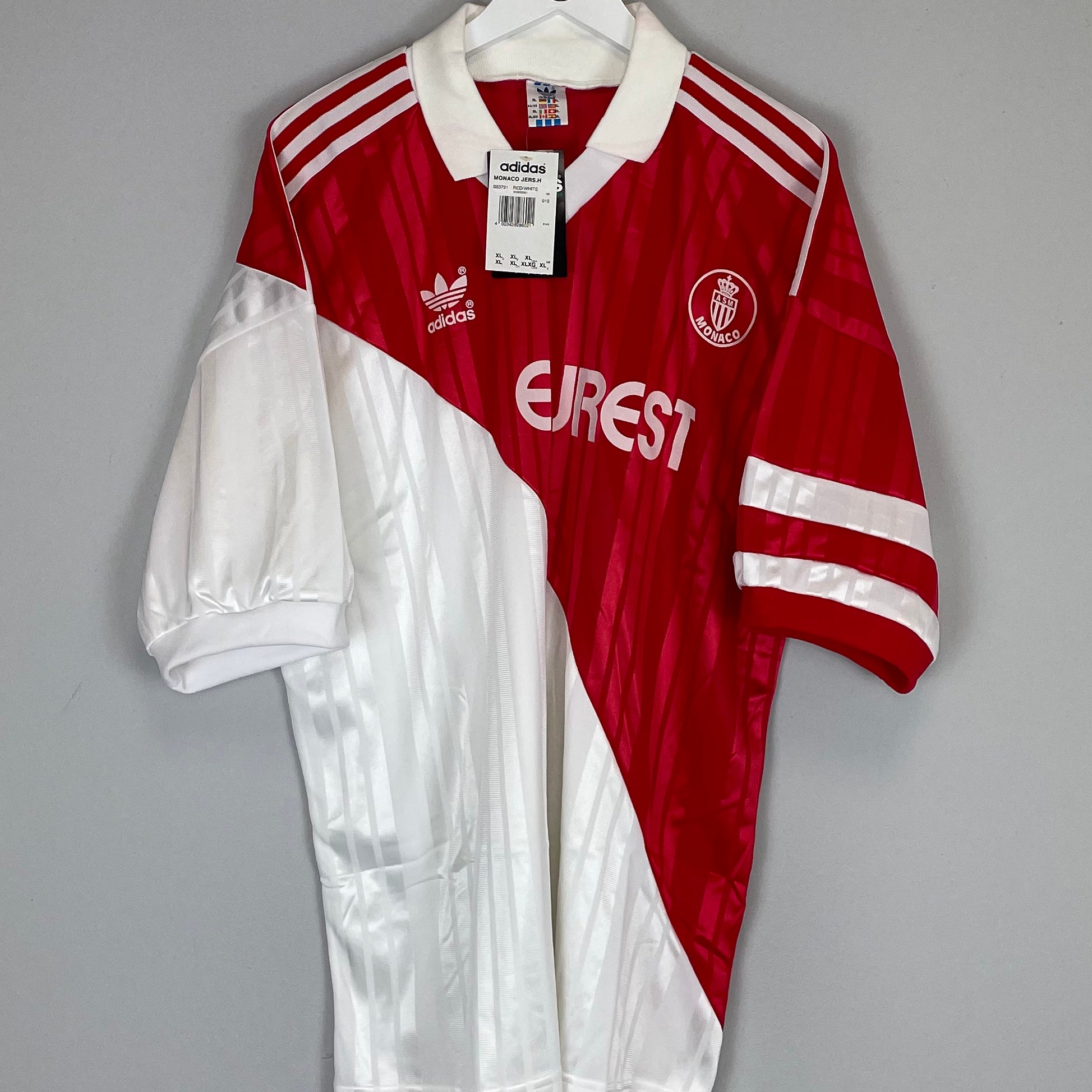 Shop 1994/95 MONACO *BNWT* HOME SHIRT (XL) ADIDAS, classic football shirts, vintage football shirts & retro soccer jerseys at Cult Kits