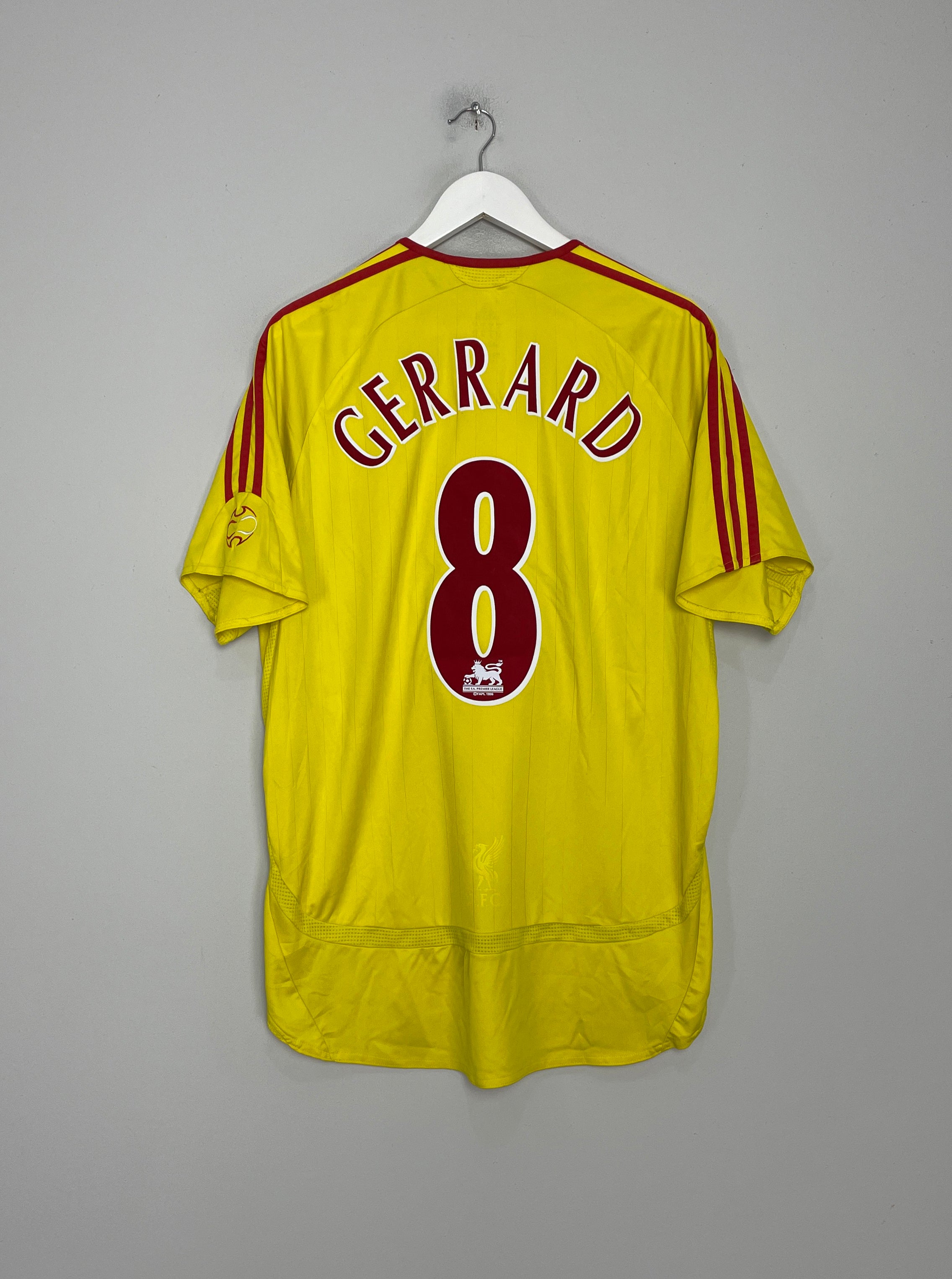 Shop 2006/07 LIVERPOOL GERRARD #8 AWAY SHIRT (L) ADIDAS, classic football shirts, vintage football shirts & retro soccer jerseys at Cult Kits