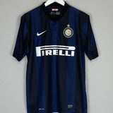 Shop 2013/14 INTER MILAN HOME SHIRT (M) NIKE, classic football shirts, vintage football shirts & retro soccer jerseys at Cult Kits