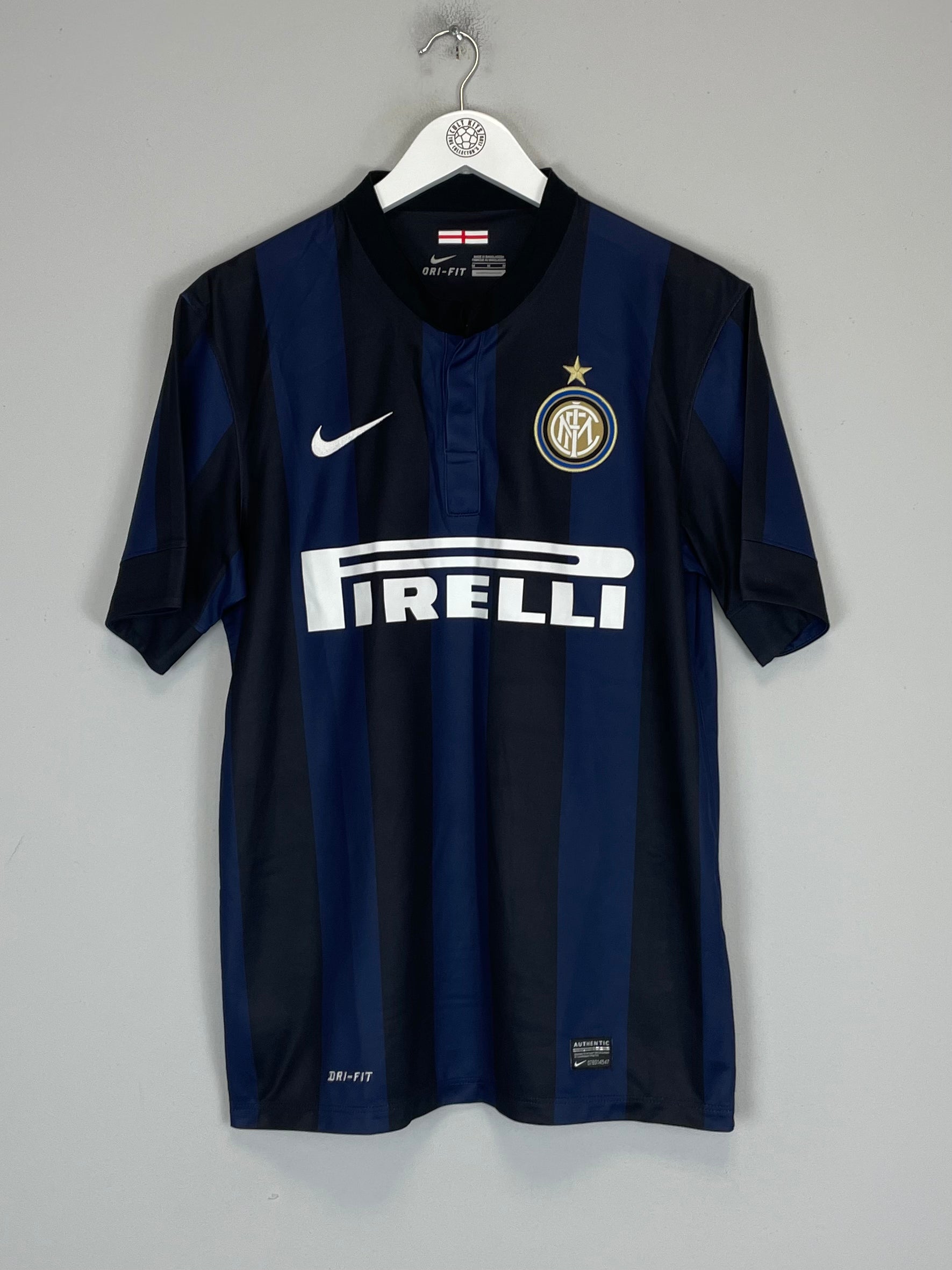 Shop 2013/14 INTER MILAN HOME SHIRT (M) NIKE, classic football shirts, vintage football shirts & retro soccer jerseys at Cult Kits