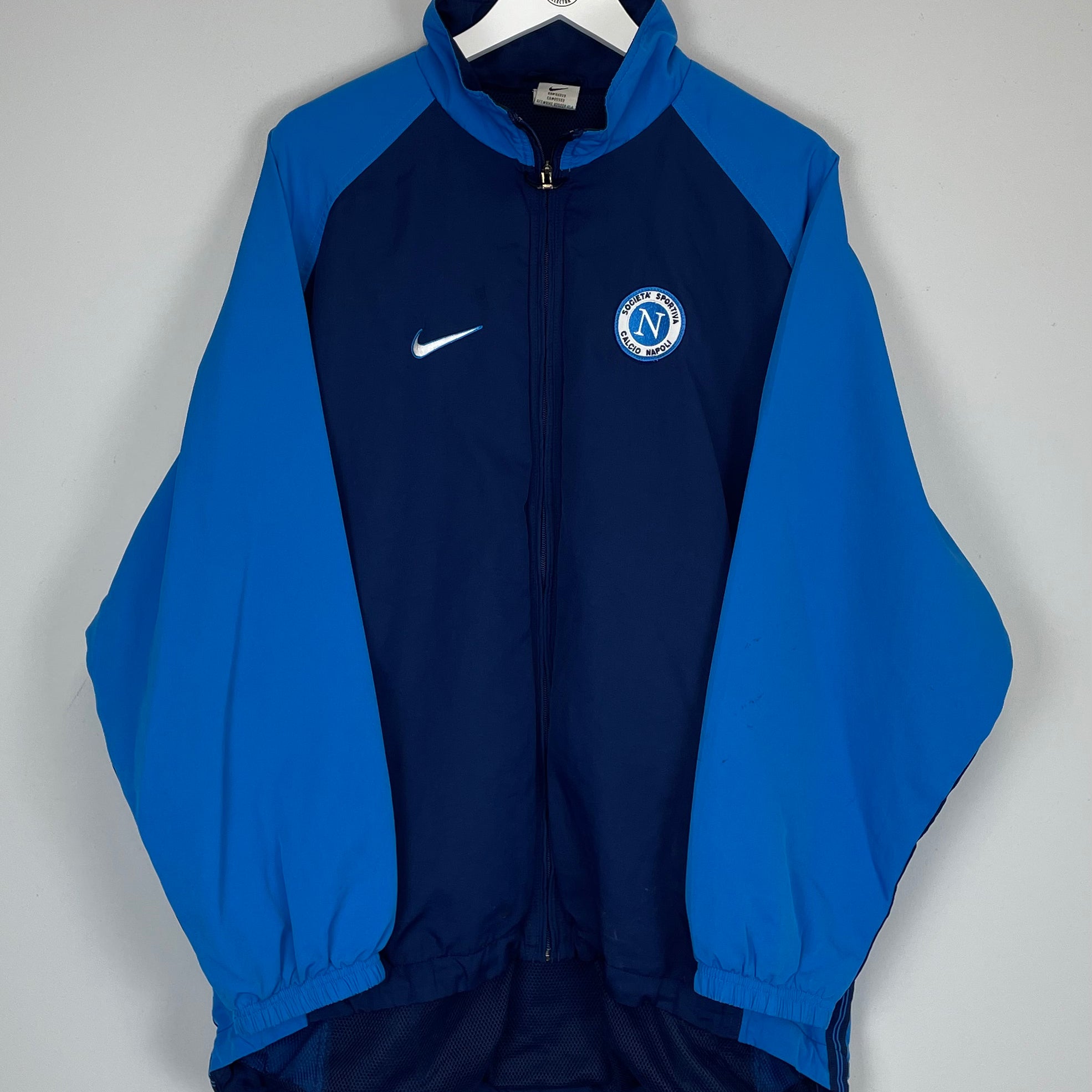 Shop 1998/99 NAPOLI TRACK JACKET (L) NIKE, classic football shirts, vintage football shirts & retro soccer jerseys at Cult Kits
