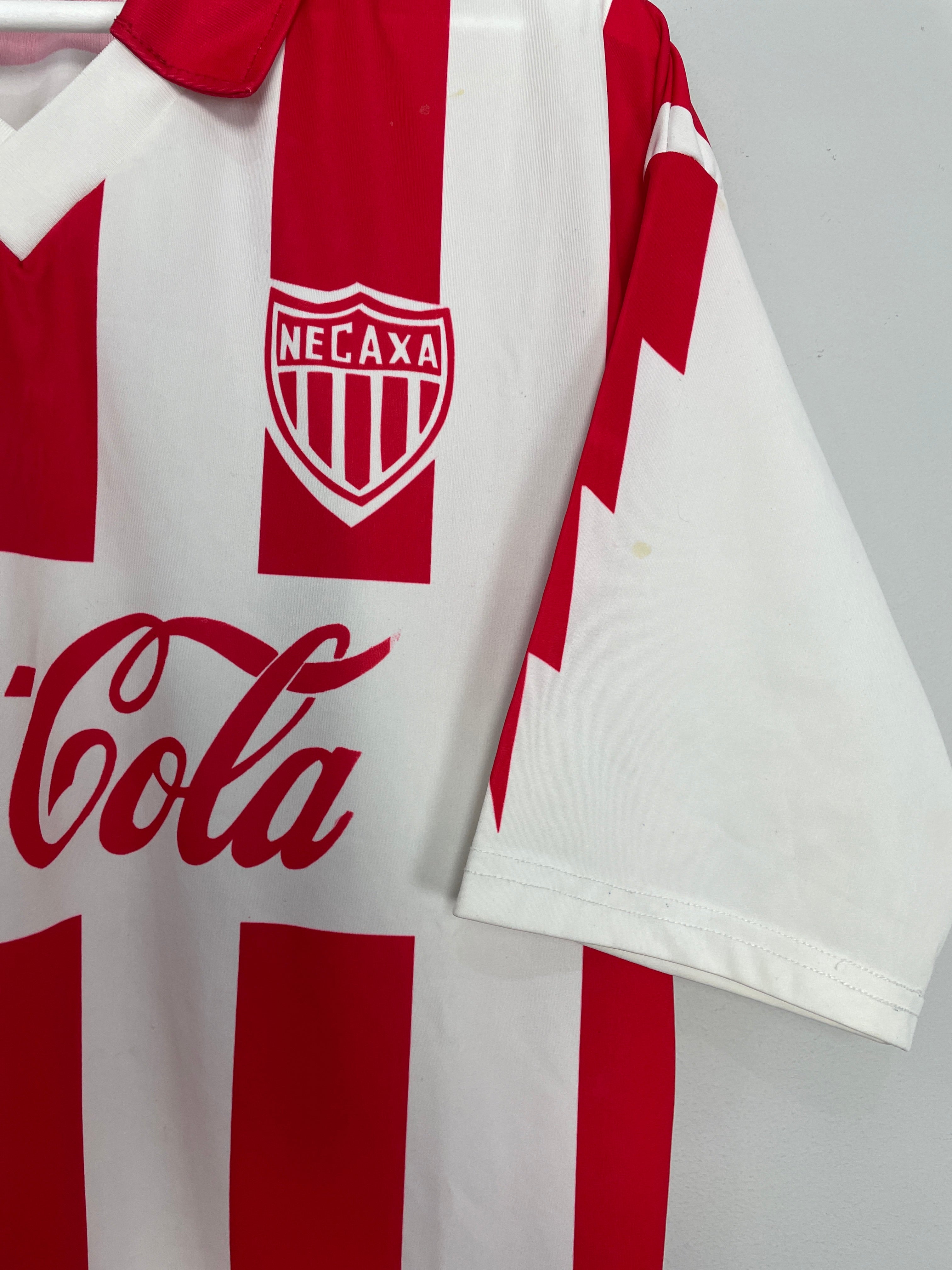 Shop 1994/95 NECAXA #28 HOME SHIRT (M) ADIDAS, classic football shirts, vintage football shirts & retro soccer jerseys at Cult Kits