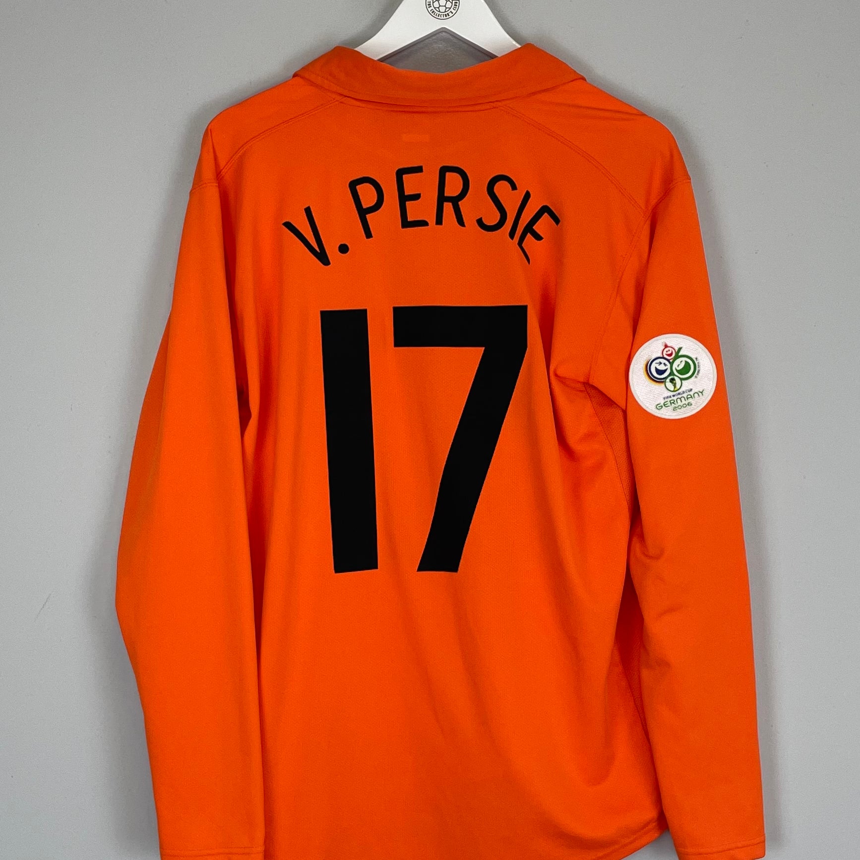 Shop 2006/08 NETHERLANDS V.PERSIE #17 L/S HOME SHIRT (L) NIKE, classic football shirts, vintage football shirts & retro soccer jerseys at Cult Kits
