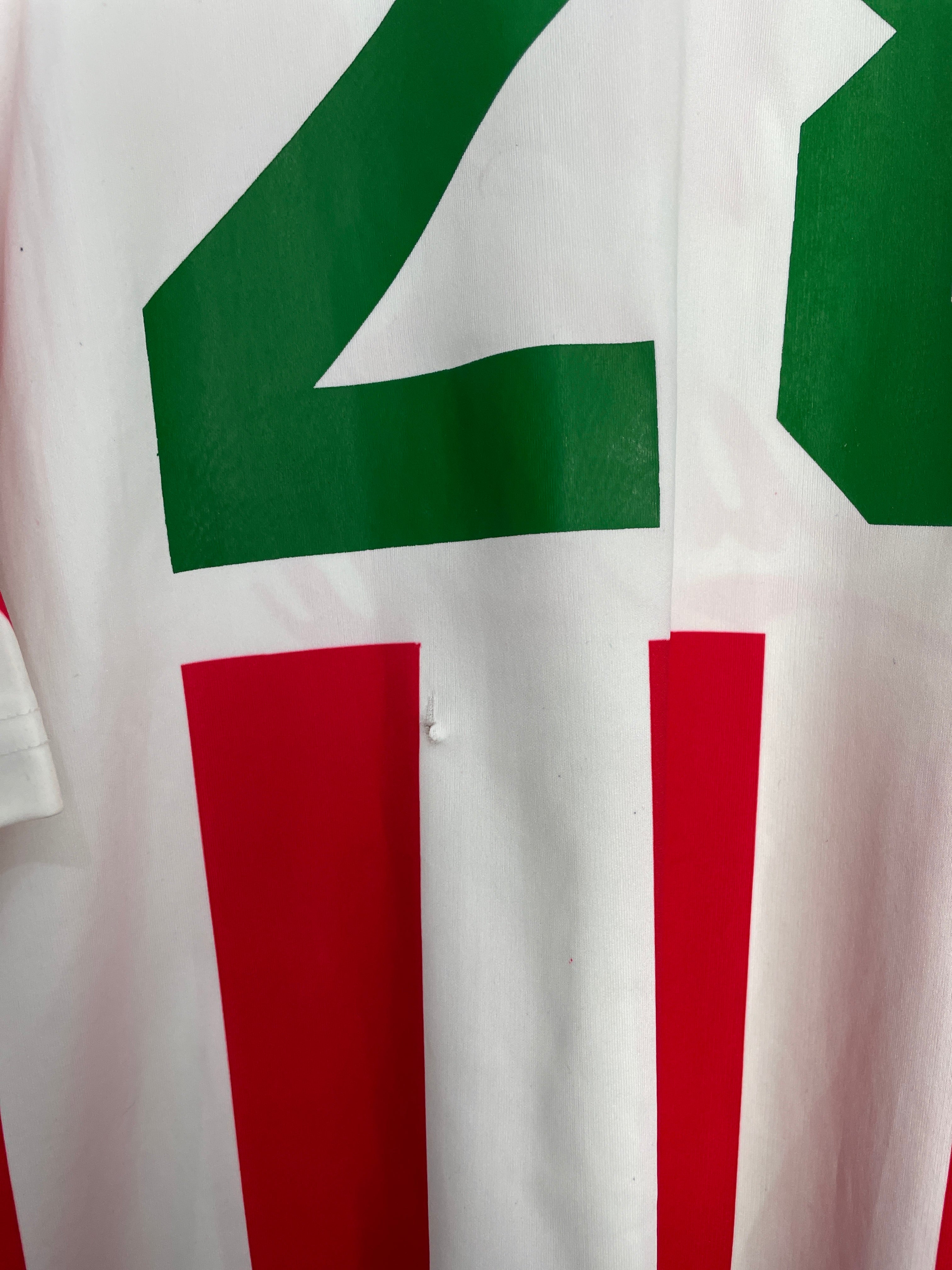 Shop 1994/95 NECAXA #28 HOME SHIRT (M) ADIDAS, classic football shirts, vintage football shirts & retro soccer jerseys at Cult Kits
