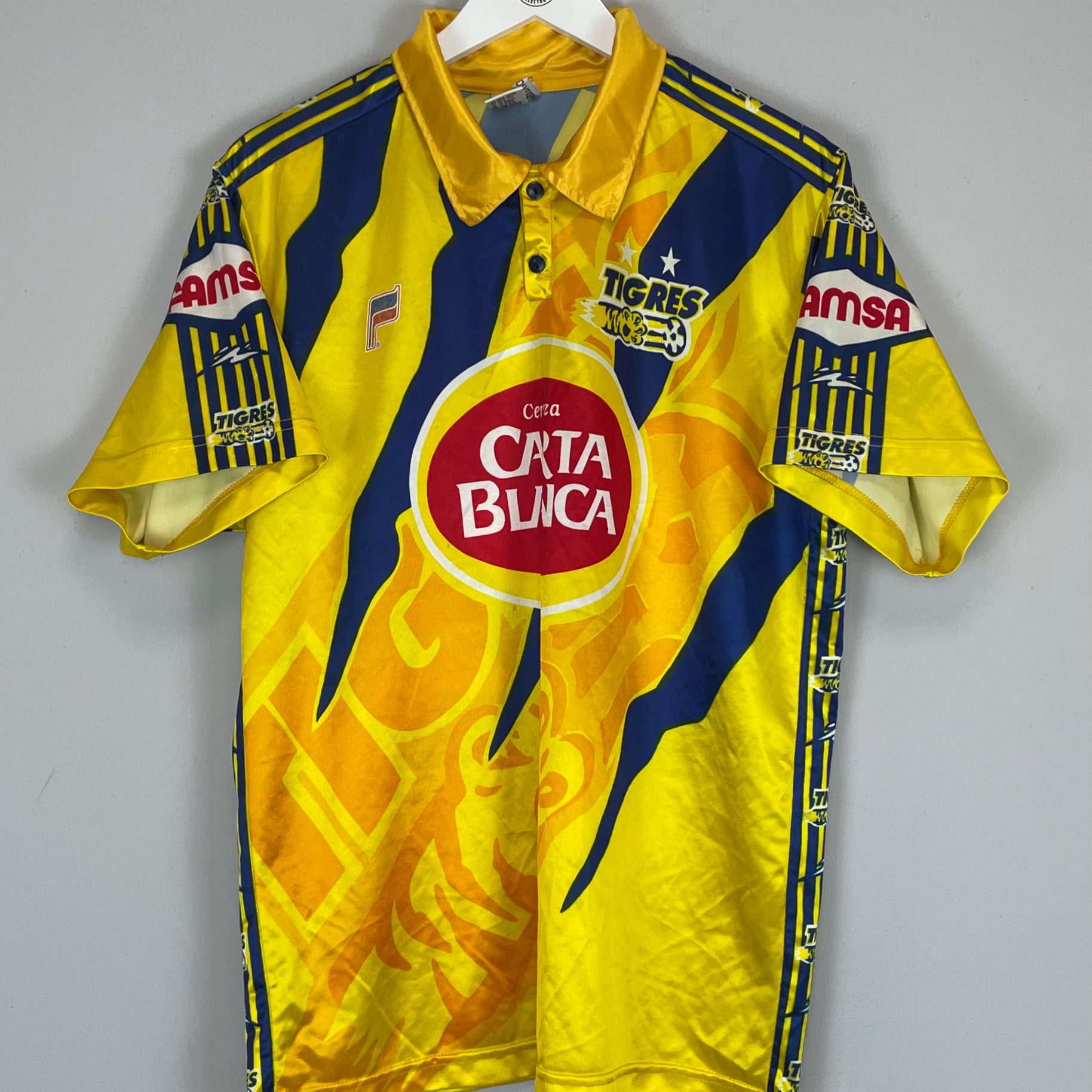 Shop 1996/97 TIGRES #12 HOME SHIRT (L) FAMAX, classic football shirts, vintage football shirts & retro soccer jerseys at Cult Kits
