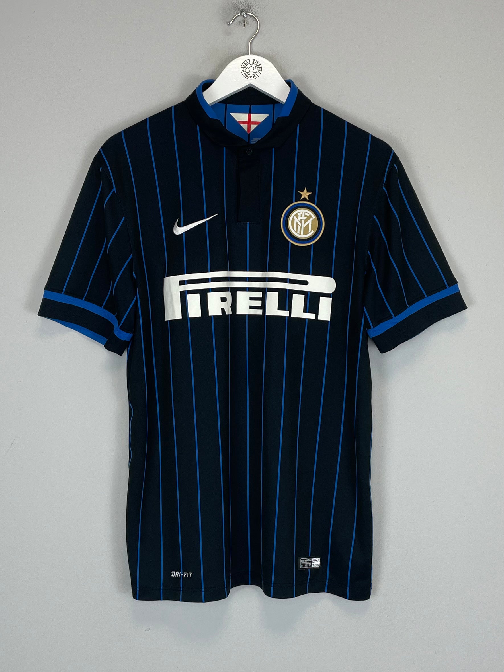 Shop 2014/15 INTER MILAN HOME SHIRT (M) NIKE, classic football shirts, vintage football shirts & retro soccer jerseys at Cult Kits