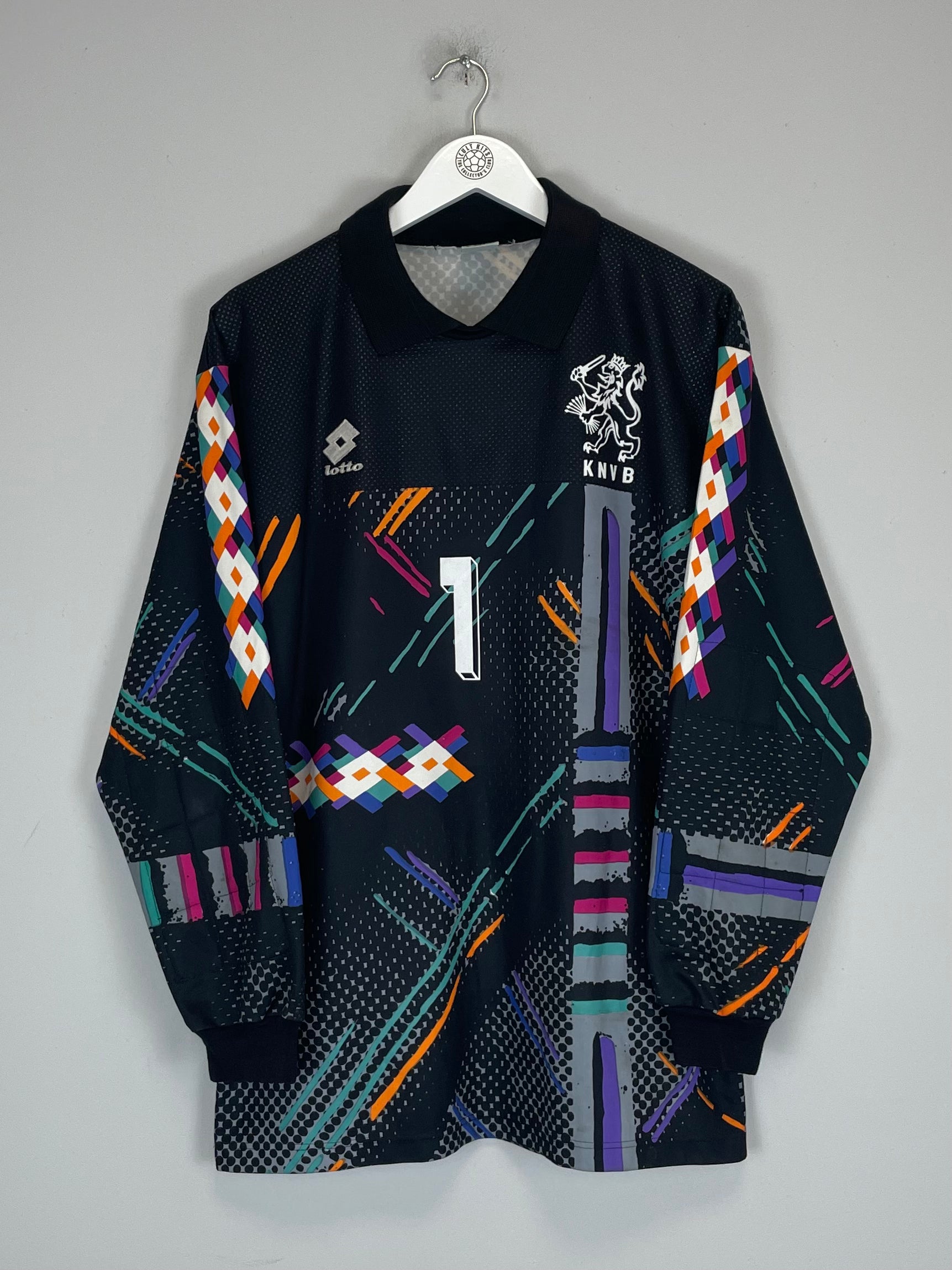 Shop 1992/94 NETHERLANDS VAN BREUKELEN #1 GK SHIRT (L) LOTTO, classic football shirts, vintage football shirts & retro soccer jerseys at Cult Kits