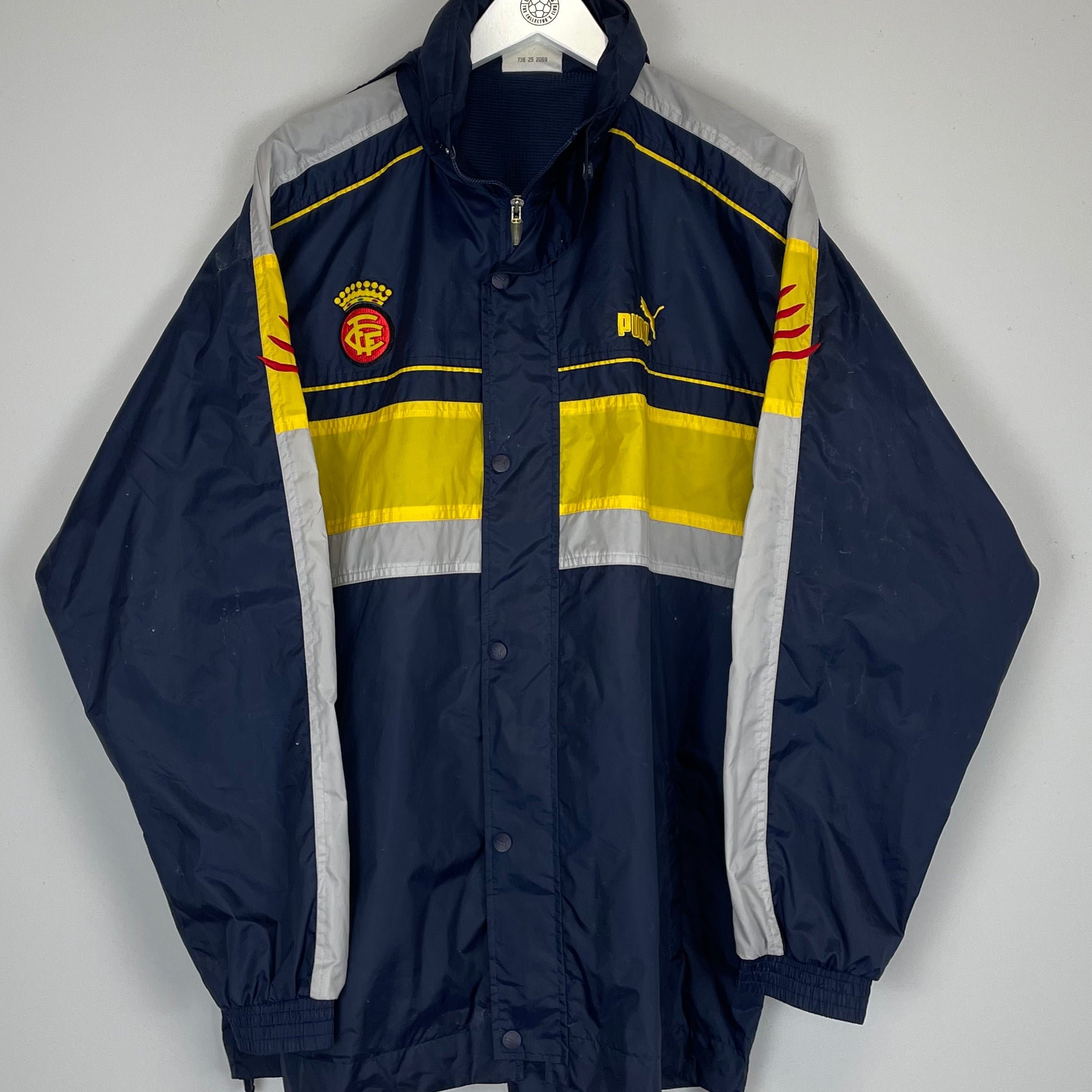 Shop 2002 CATALUNYA WINDBREAKER JACKET (XL) PUMA, classic football shirts, vintage football shirts & retro soccer jerseys at Cult Kits