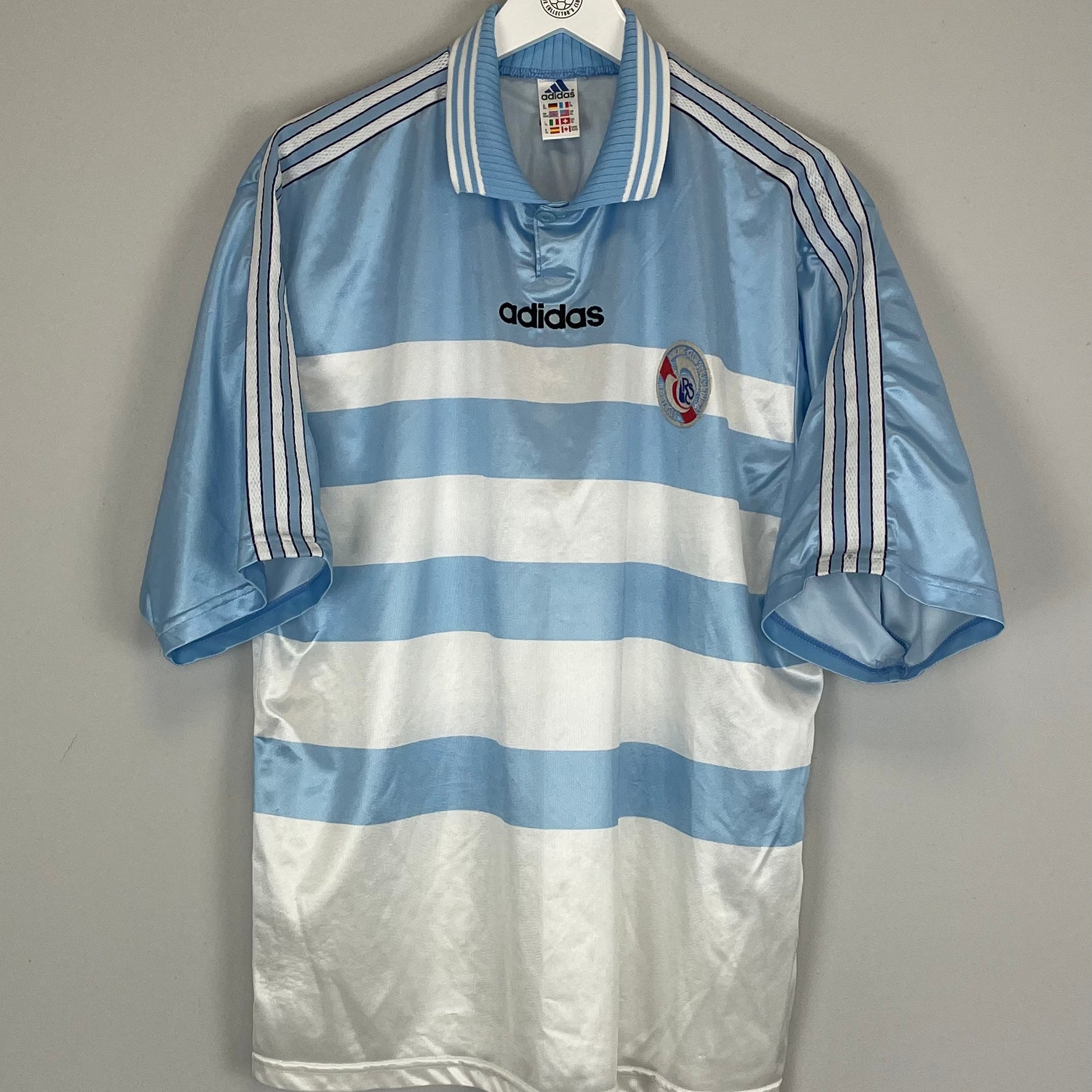Shop 1996/97 STRASBOURG HOME SHIRT (XL) ADIDAS, classic football shirts, vintage football shirts & retro soccer jerseys at Cult Kits