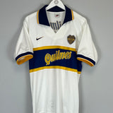 Shop 1996/97 BOCA JUNIORS AWAY SHIRT (XL) NIKE, classic football shirts, vintage football shirts & retro soccer jerseys at Cult Kits