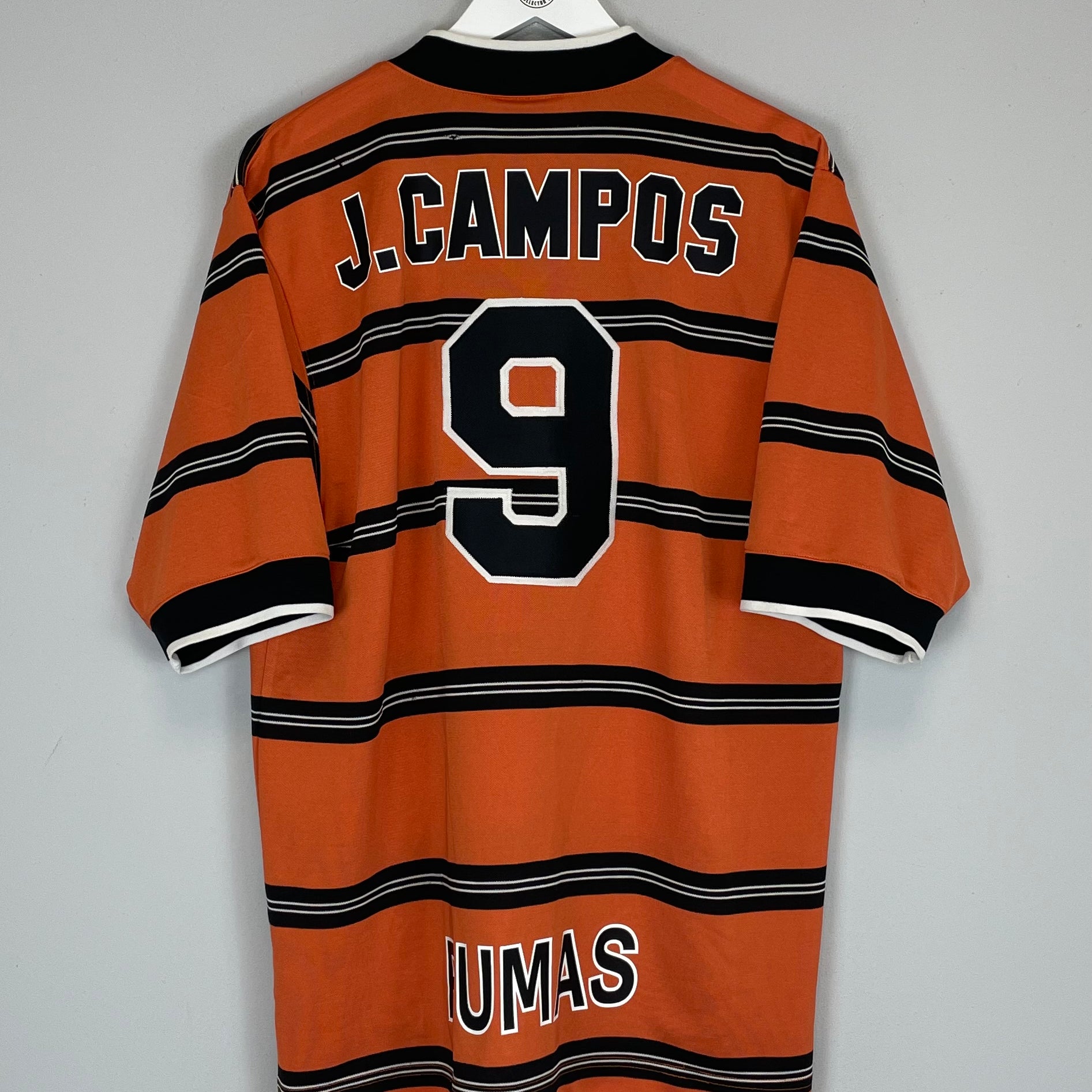 Shop 1997/98 UNAM PUMAS J.CAMPOS #9 GK SHIRT (L) NIKE, classic football shirts, vintage football shirts & retro soccer jerseys at Cult Kits