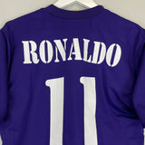 Shop 2001/02 REAL MADRID RONALDO #11 *CENTENARY* THIRD SHIRT (M) ADIDAS, classic football shirts, vintage football shirts & retro soccer jerseys at Cult Kits