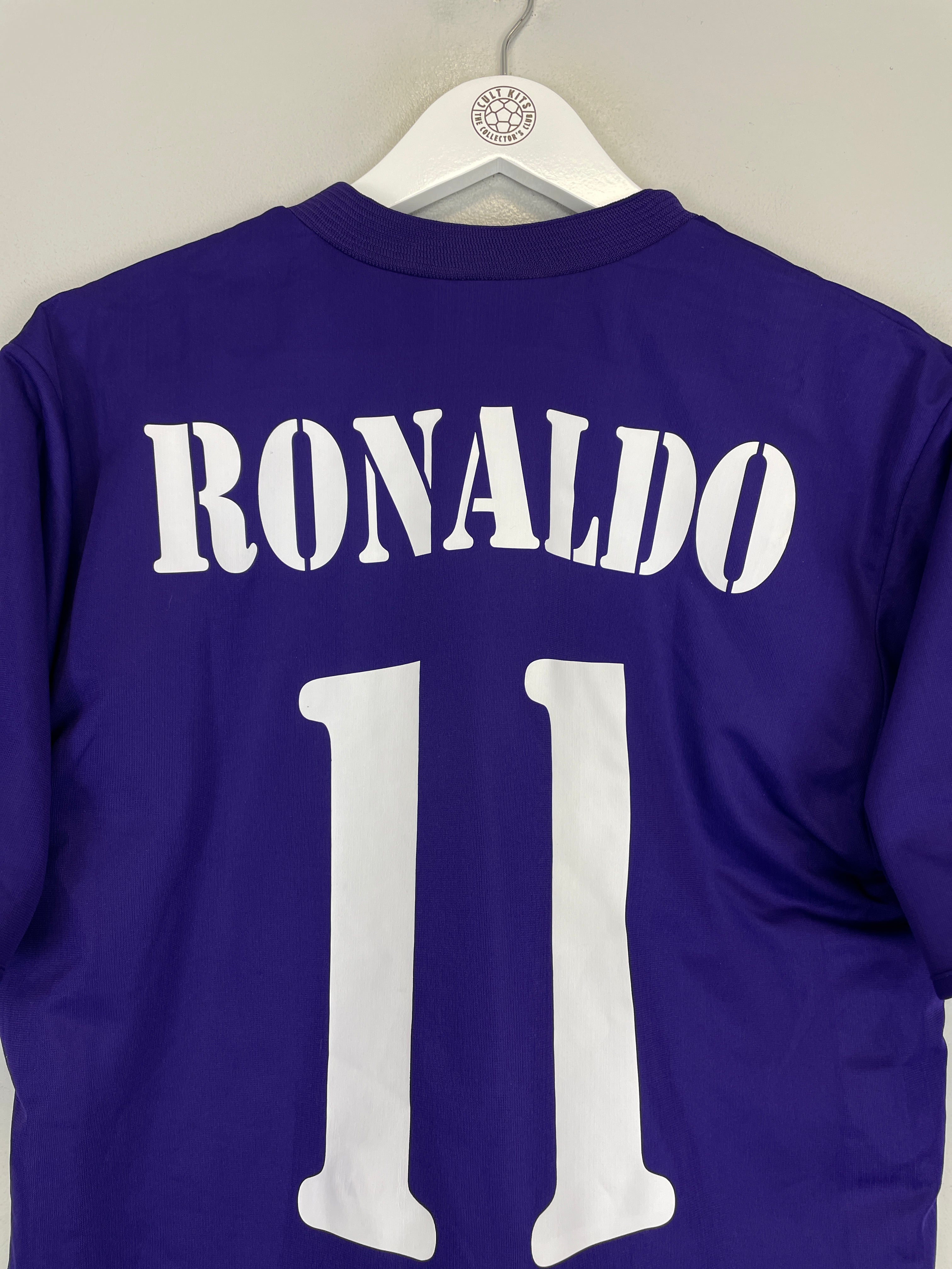 Shop 2001/02 REAL MADRID RONALDO #11 *CENTENARY* THIRD SHIRT (M) ADIDAS, classic football shirts, vintage football shirts & retro soccer jerseys at Cult Kits