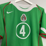 Shop 2004/06 MEXICO MARQUEZ #4 HOME SHIRT (M) NIKE, classic football shirts, vintage football shirts & retro soccer jerseys at Cult Kits