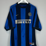 Shop 1999/00 INTER MILAN RONALDO #9 HOME SHIRT (XL) NIKE, classic football shirts, vintage football shirts & retro soccer jerseys at Cult Kits