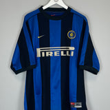 Shop 1999/00 INTER MILAN RONALDO #9 HOME SHIRT (XL) NIKE, classic football shirts, vintage football shirts & retro soccer jerseys at Cult Kits