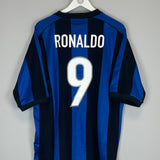 Shop 1999/00 INTER MILAN RONALDO #9 HOME SHIRT (XL) NIKE, classic football shirts, vintage football shirts & retro soccer jerseys at Cult Kits
