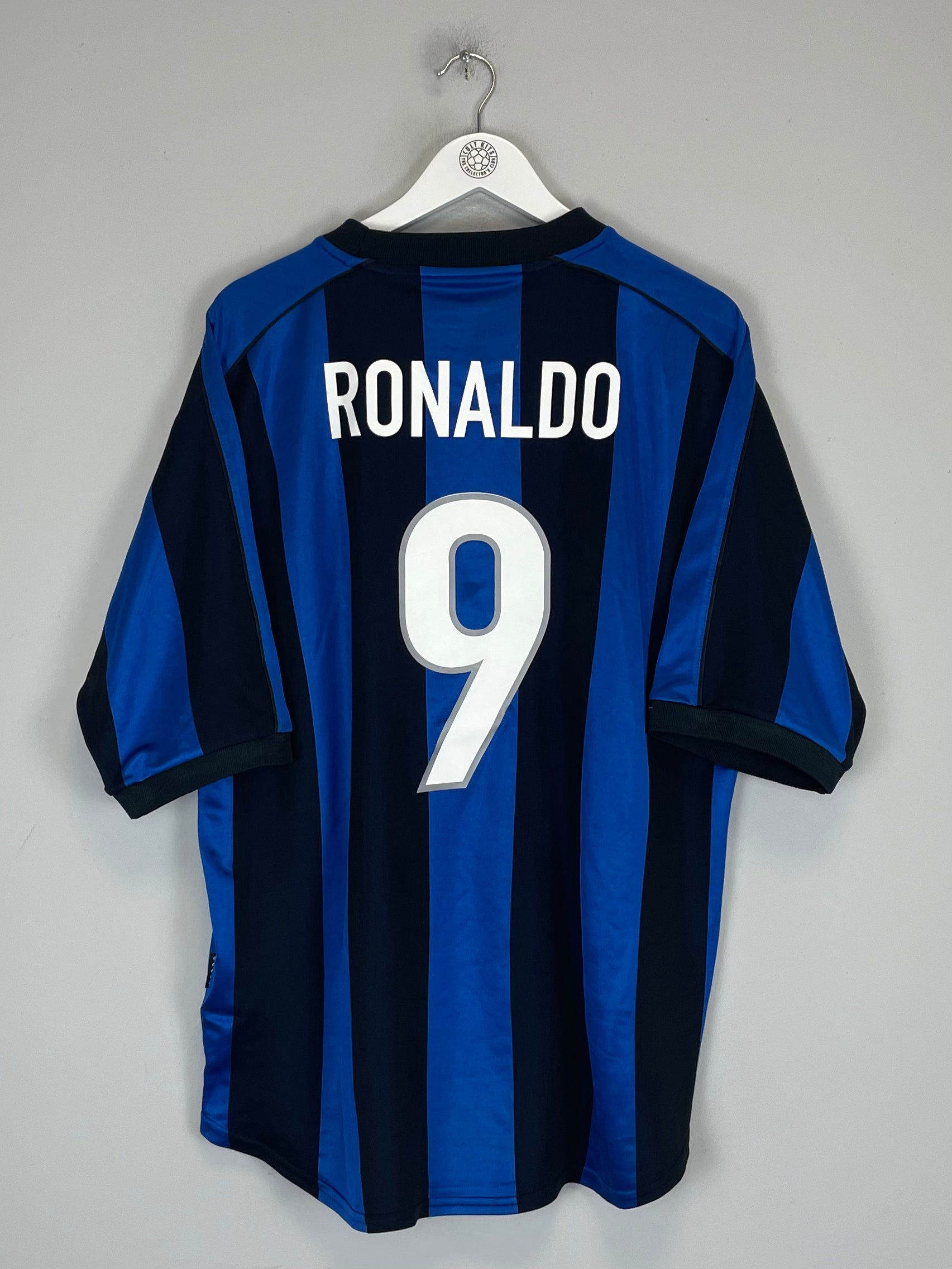 Shop 1999/00 INTER MILAN RONALDO #9 HOME SHIRT (XL) NIKE, classic football shirts, vintage football shirts & retro soccer jerseys at Cult Kits