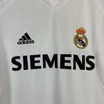 Shop 2005/06 REAL MADRID ZIDANE #5 C/L L/S HOME SHIRT (M) ADIDAS, classic football shirts, vintage football shirts & retro soccer jerseys at Cult Kits