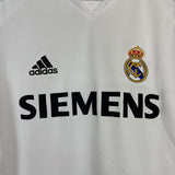 Shop 2005/06 REAL MADRID ZIDANE #5 C/L L/S HOME SHIRT (M) ADIDAS, classic football shirts, vintage football shirts & retro soccer jerseys at Cult Kits