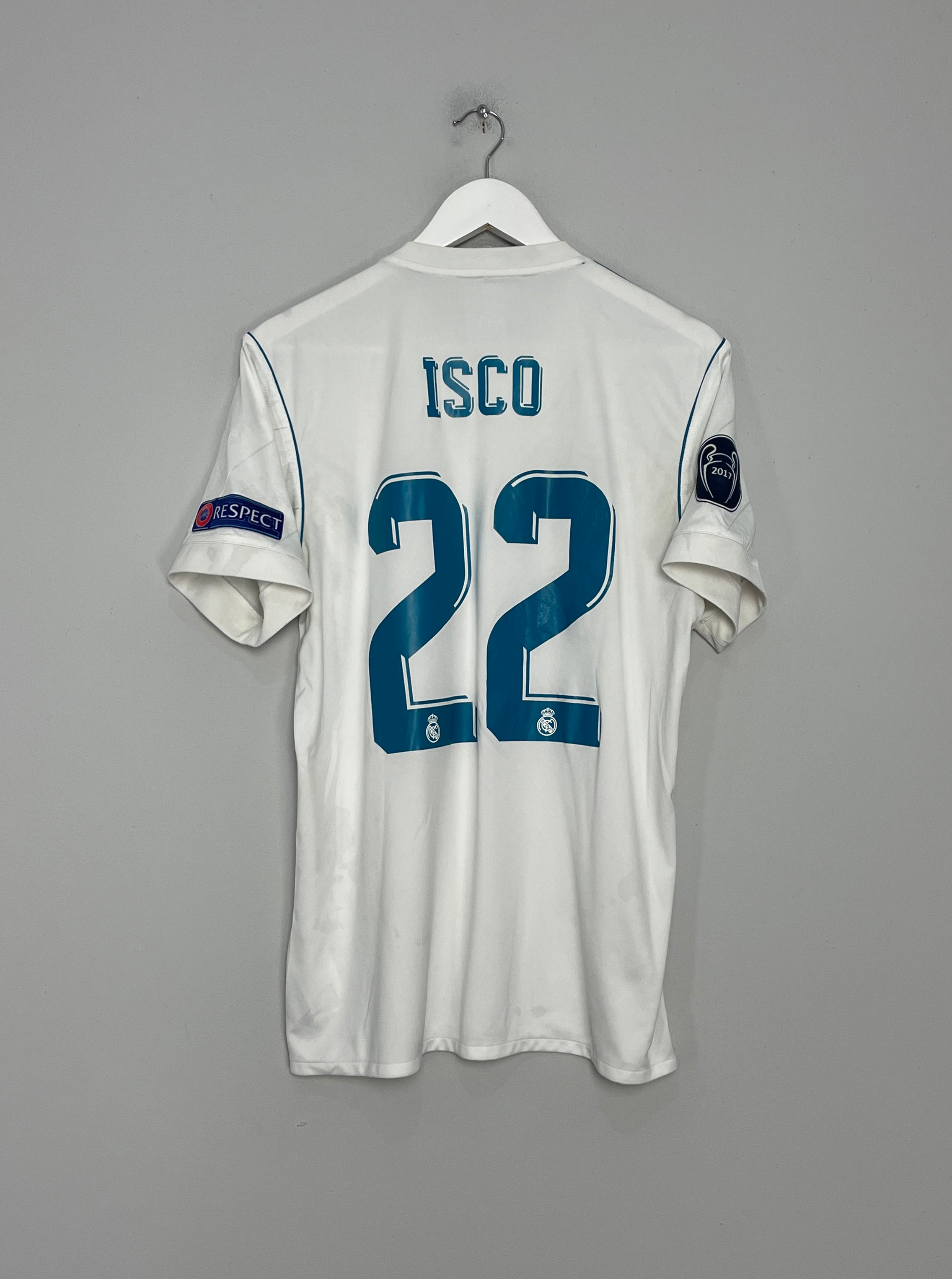 Shop 2017/18 REAL MADRID ISCO #22 HOME SHIRT (M) ADIDAS, classic football shirts, vintage football shirts & retro soccer jerseys at Cult Kits