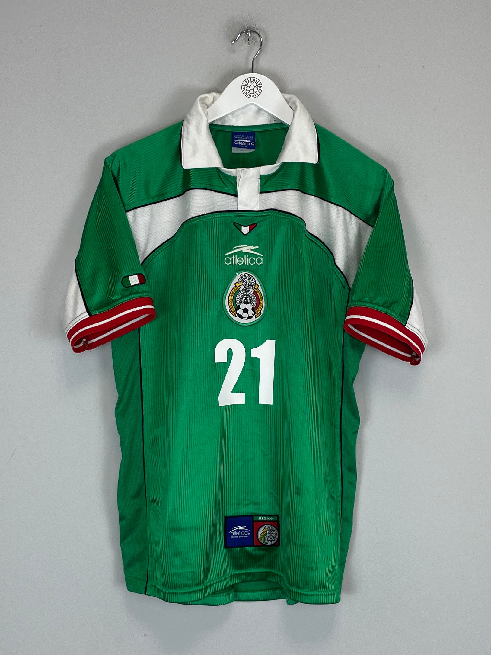 Shop 2000/01 MEXICO ARELLANO #21 HOME SHIRT (S) ATLETICA, classic football shirts, vintage football shirts & retro soccer jerseys at Cult Kits