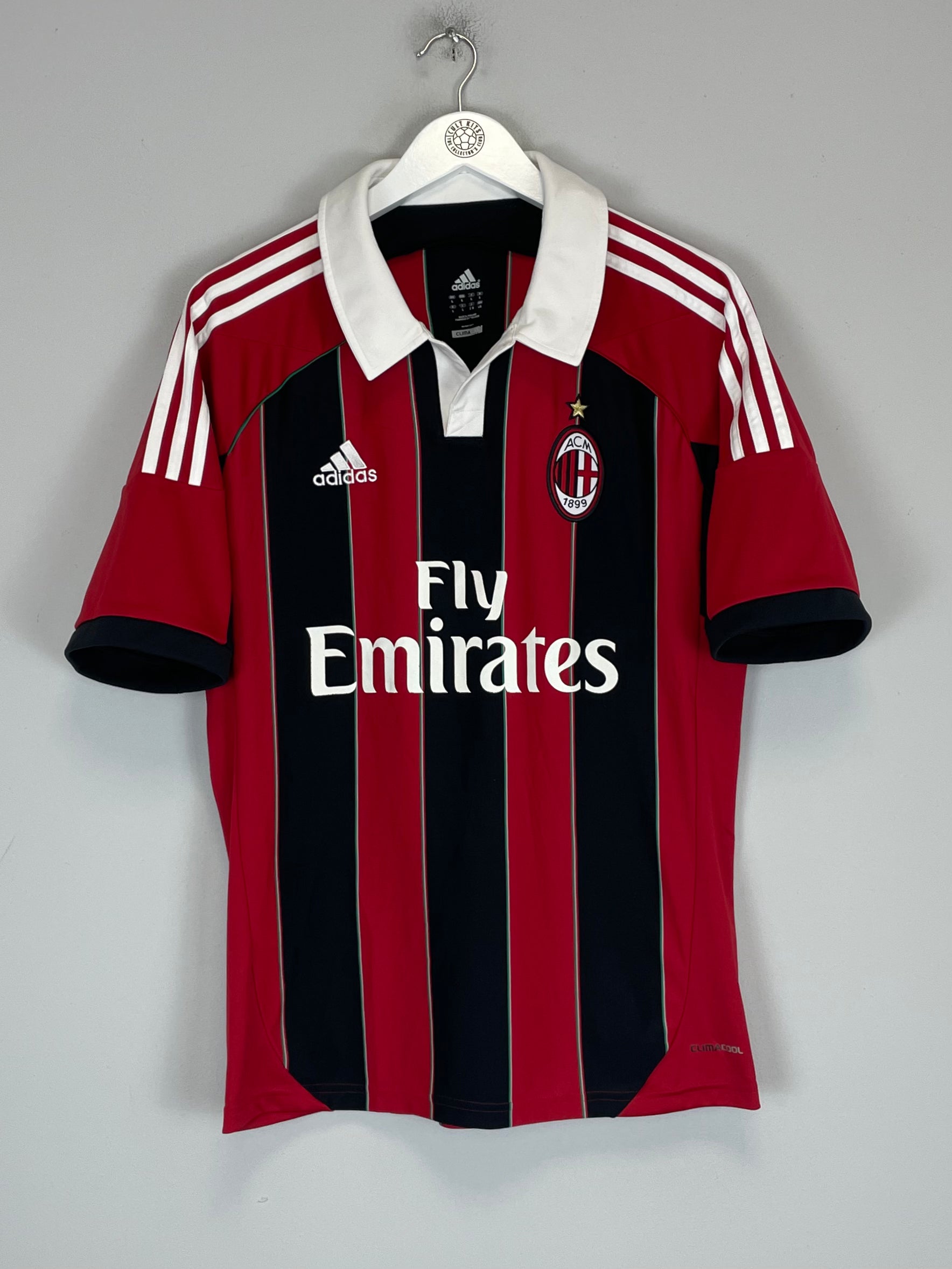 Shop 2012/13 AC MILAN BALLOTELI #45 HOME SHIRT (L) ADIDAS, classic football shirts, vintage football shirts & retro soccer jerseys at Cult Kits