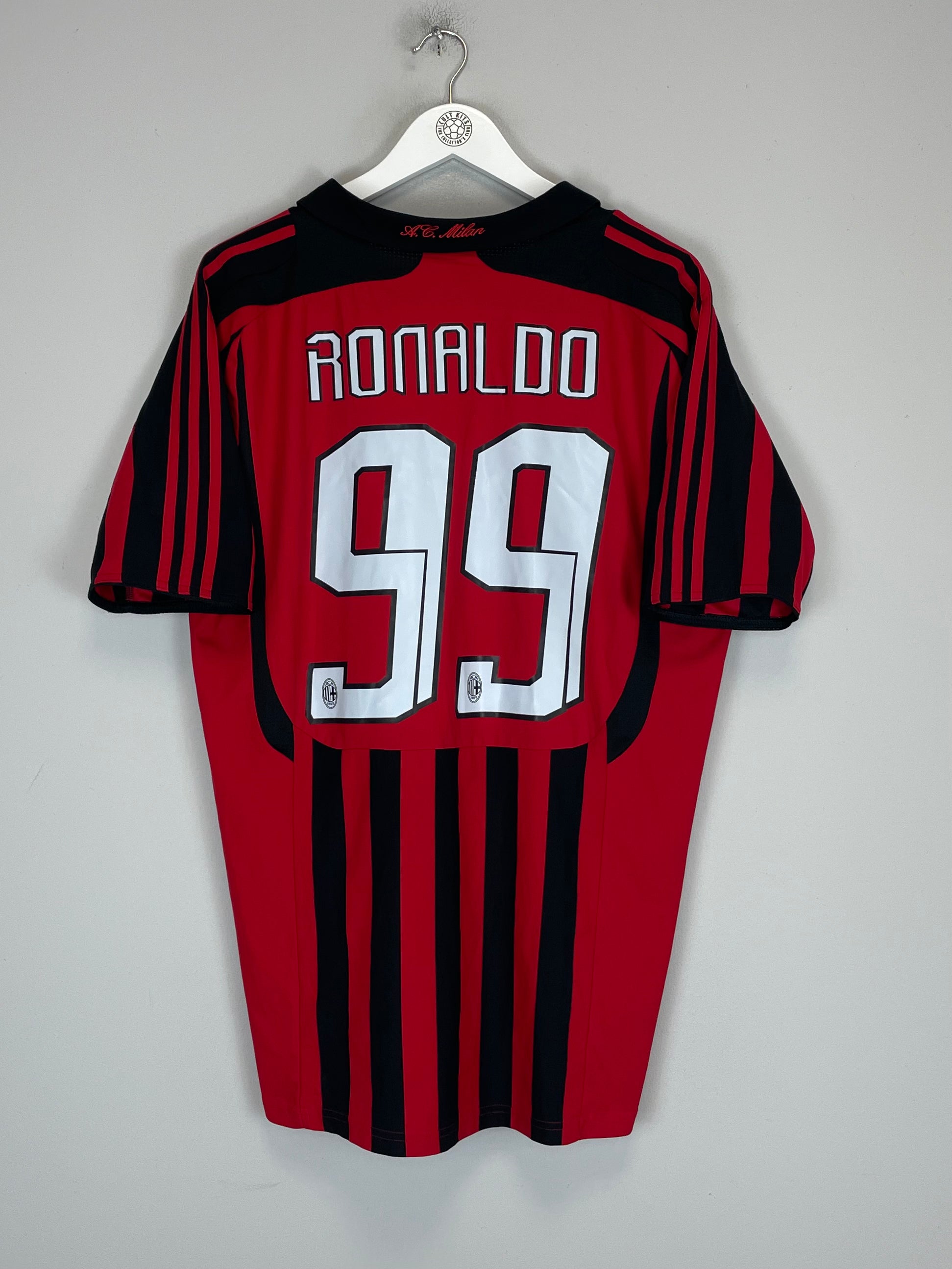 Shop 2007/08 AC MILAN RONALDO #99 HOME SHIRT (XL) ADIDAS, classic football shirts, vintage football shirts & retro soccer jerseys at Cult Kits