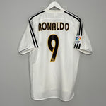 2003/04 REAL MADRID RONALDO #9 HOME SHIRT (M) ADIDAS
