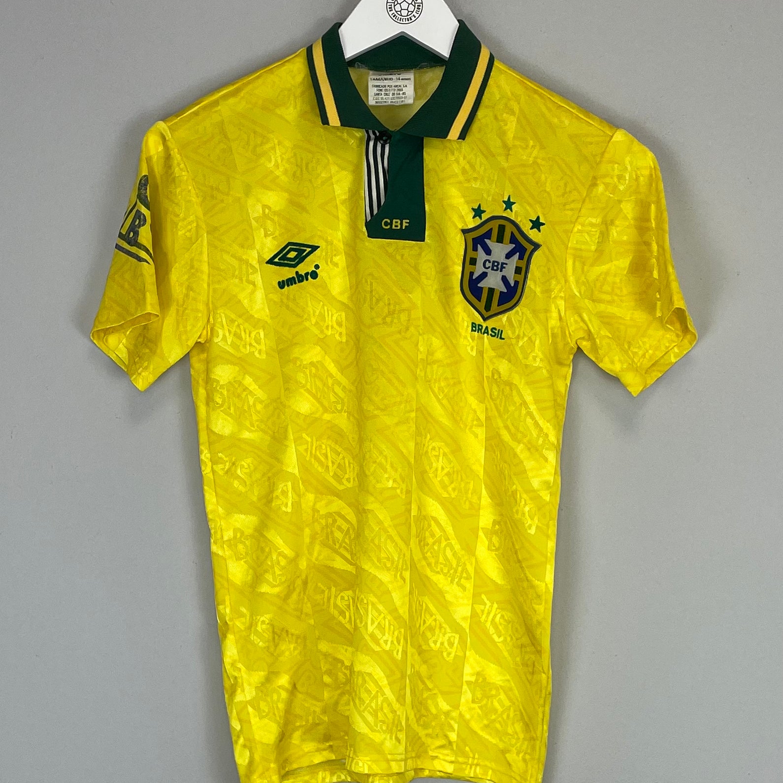 Shop 1991/93 BRAZIL HOME SHIRT (L.KIDS) UMBRO, classic football shirts, vintage football shirts & retro soccer jerseys at Cult Kits