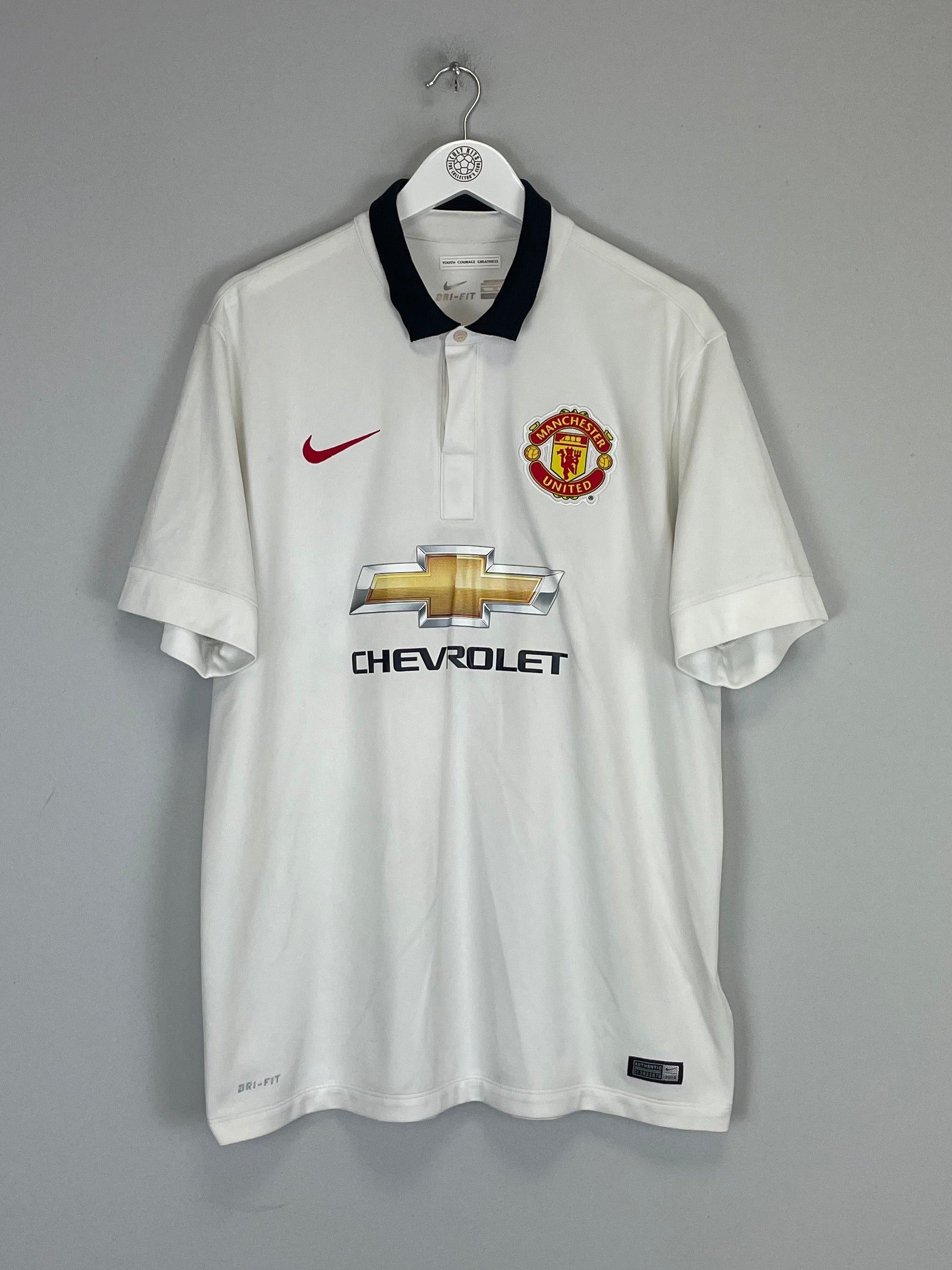 Shop 2014/15 MANCHESTER UNITED AWAY SHIRT (XL) NIKE, classic football shirts, vintage football shirts & retro soccer jerseys at Cult Kits