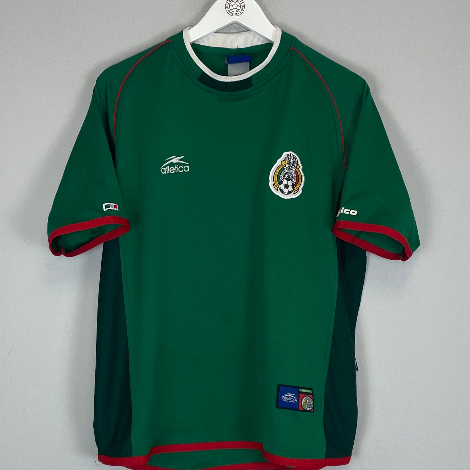 Shop 2001/02 MEXICO HOME SHIRT (L) ATLETICA, classic football shirts, vintage football shirts & retro soccer jerseys at Cult Kits