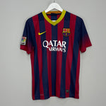 Shop 2013/14 BARCELONA MESSI #10 HOME SHIRT (M) NIKE, classic football shirts, vintage football shirts & retro soccer jerseys at Cult Kits