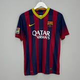 Shop 2013/14 BARCELONA MESSI #10 HOME SHIRT (M) NIKE, classic football shirts, vintage football shirts & retro soccer jerseys at Cult Kits