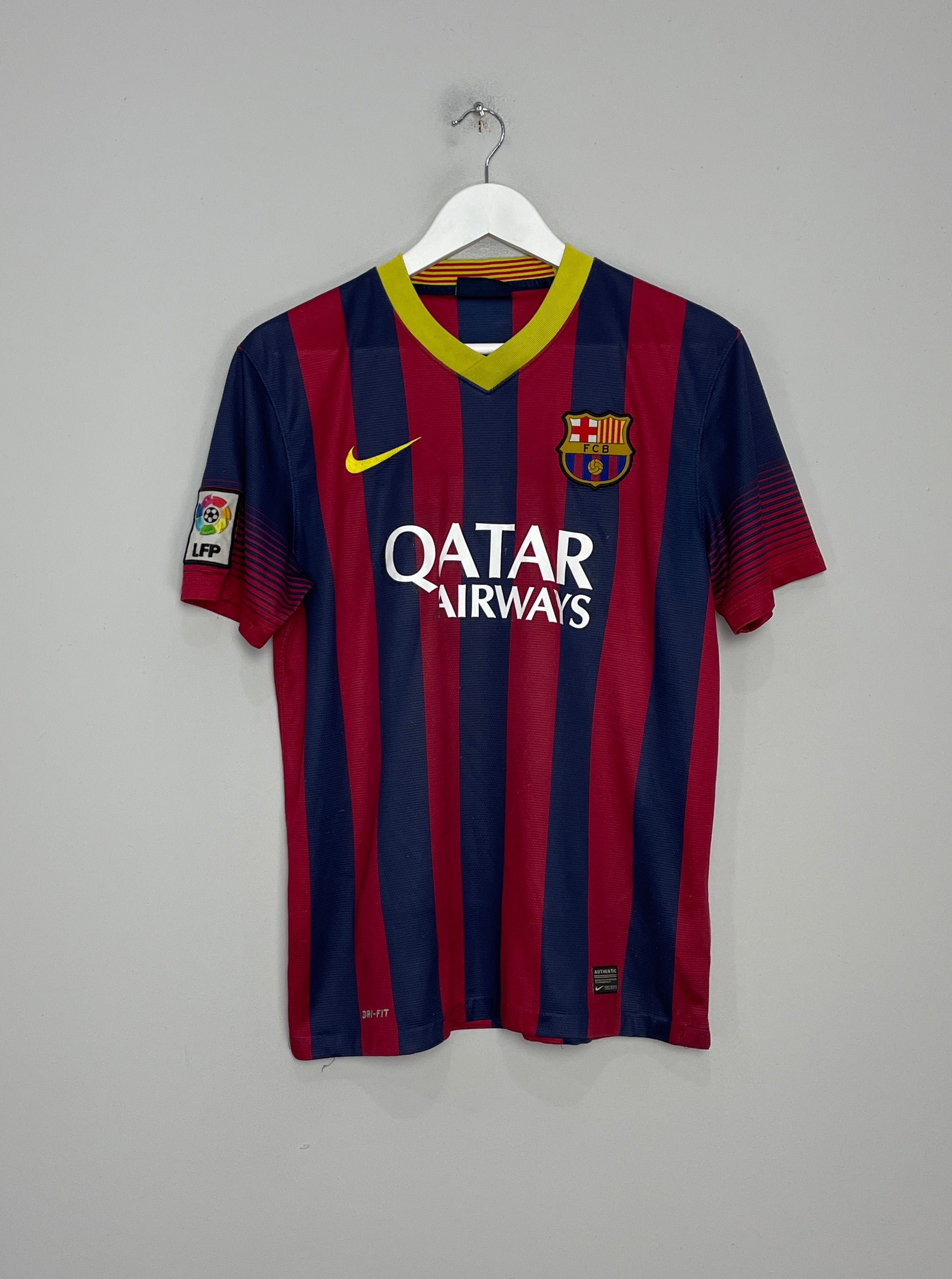 Shop 2013/14 BARCELONA MESSI #10 HOME SHIRT (M) NIKE, classic football shirts, vintage football shirts & retro soccer jerseys at Cult Kits