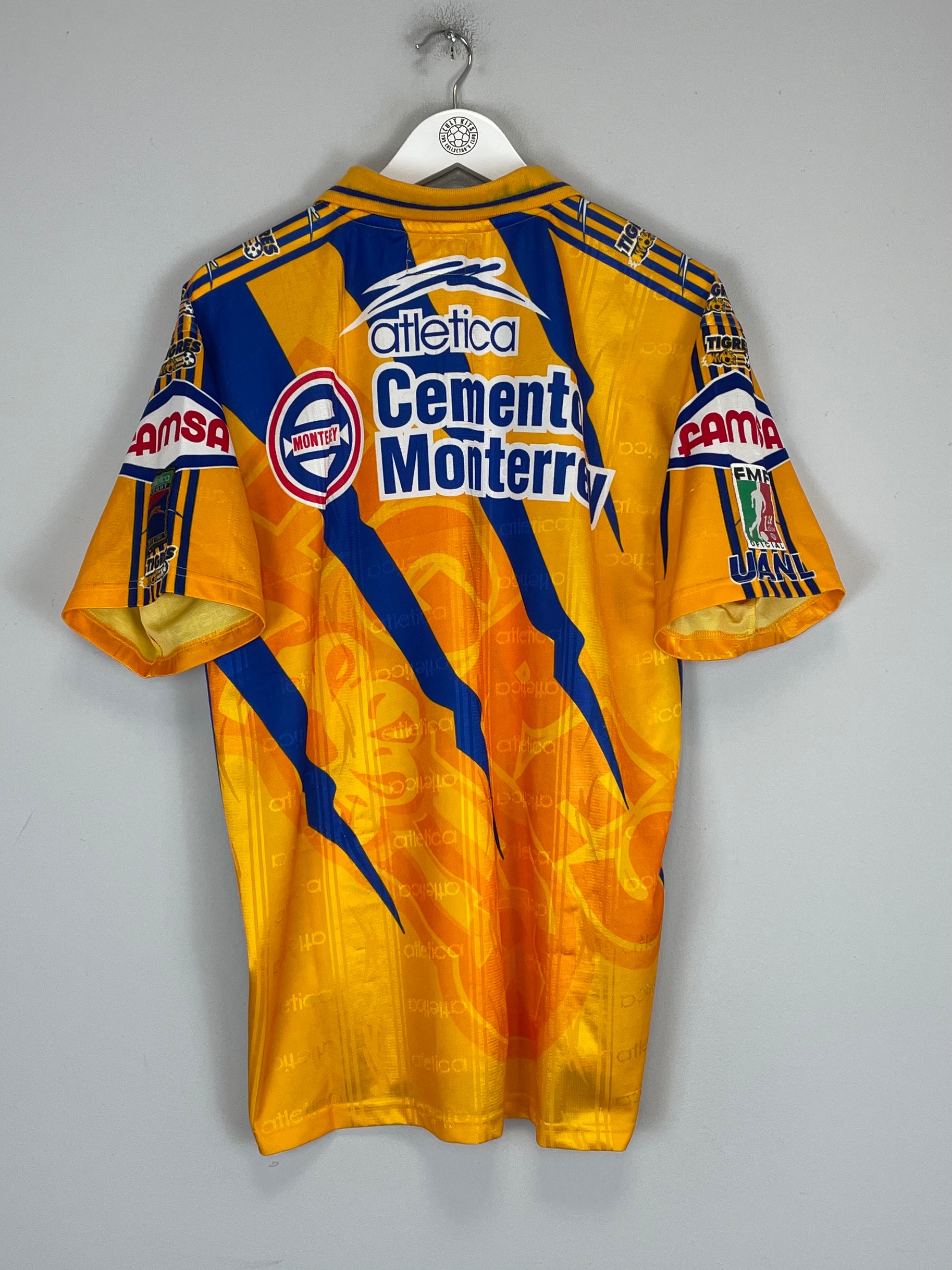 Shop 1997/99 TIGRES HOME SHIRT (M) ATLETICA, classic football shirts, vintage football shirts & retro soccer jerseys at Cult Kits