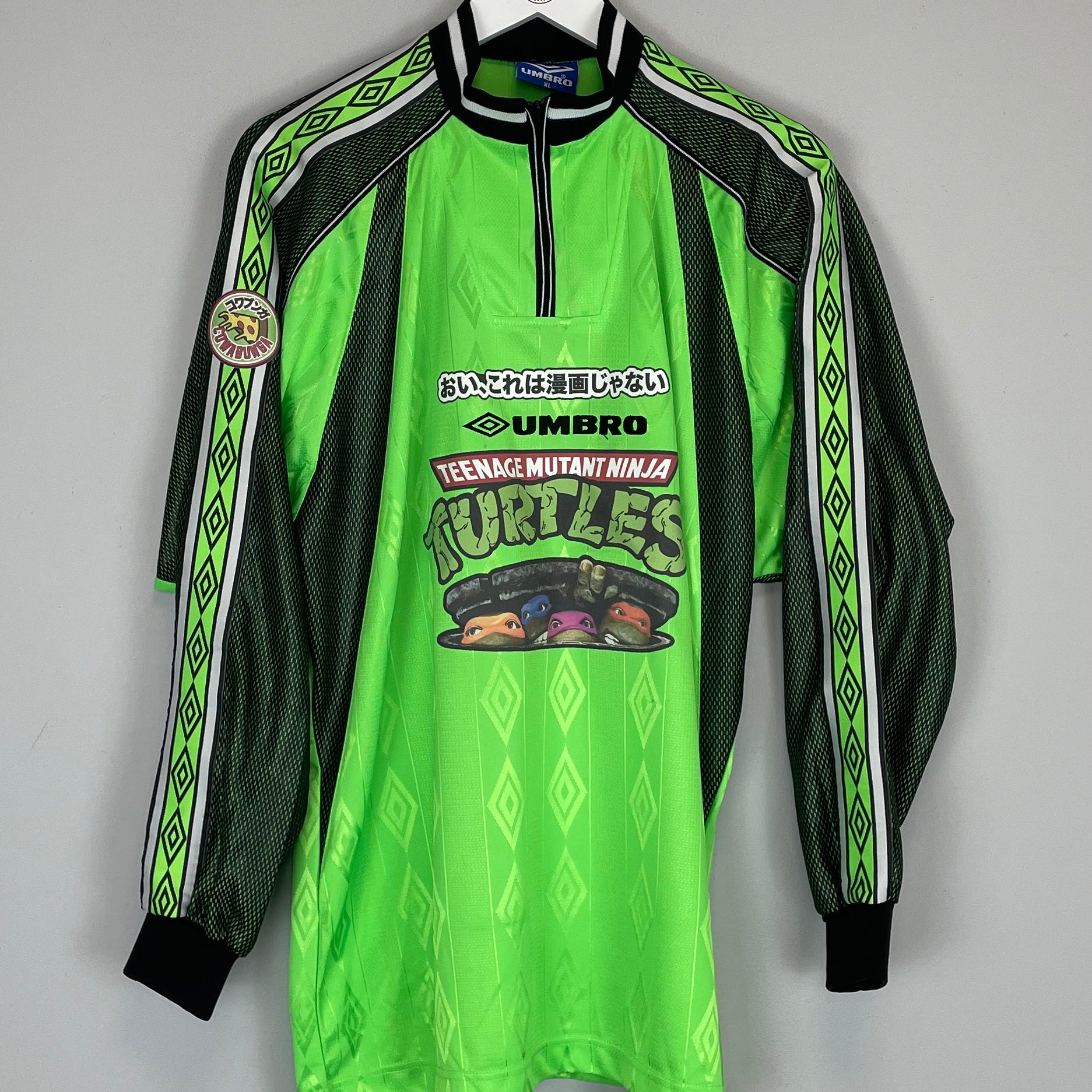 Shop 1998/99 NINJA TURTLES X JAPANESE MOVIE MASHUP SHIRT (XL) UMBRO, classic football shirts, vintage football shirts & retro soccer jerseys at Cult Kits