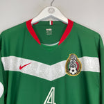 Shop 2006/07 MEXICO R.MARQUEZ #4 L/S HOME SHIRT (XXL) NIKE, classic football shirts, vintage football shirts & retro soccer jerseys at Cult Kits